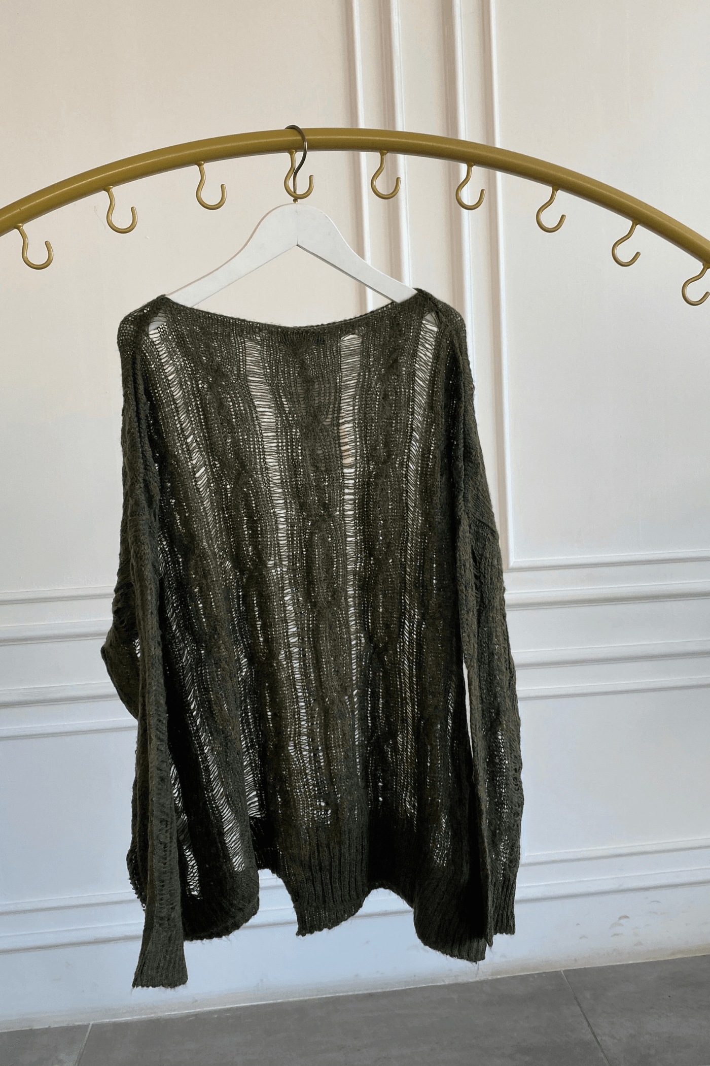 Saç Örgülü Ajurlu Triko