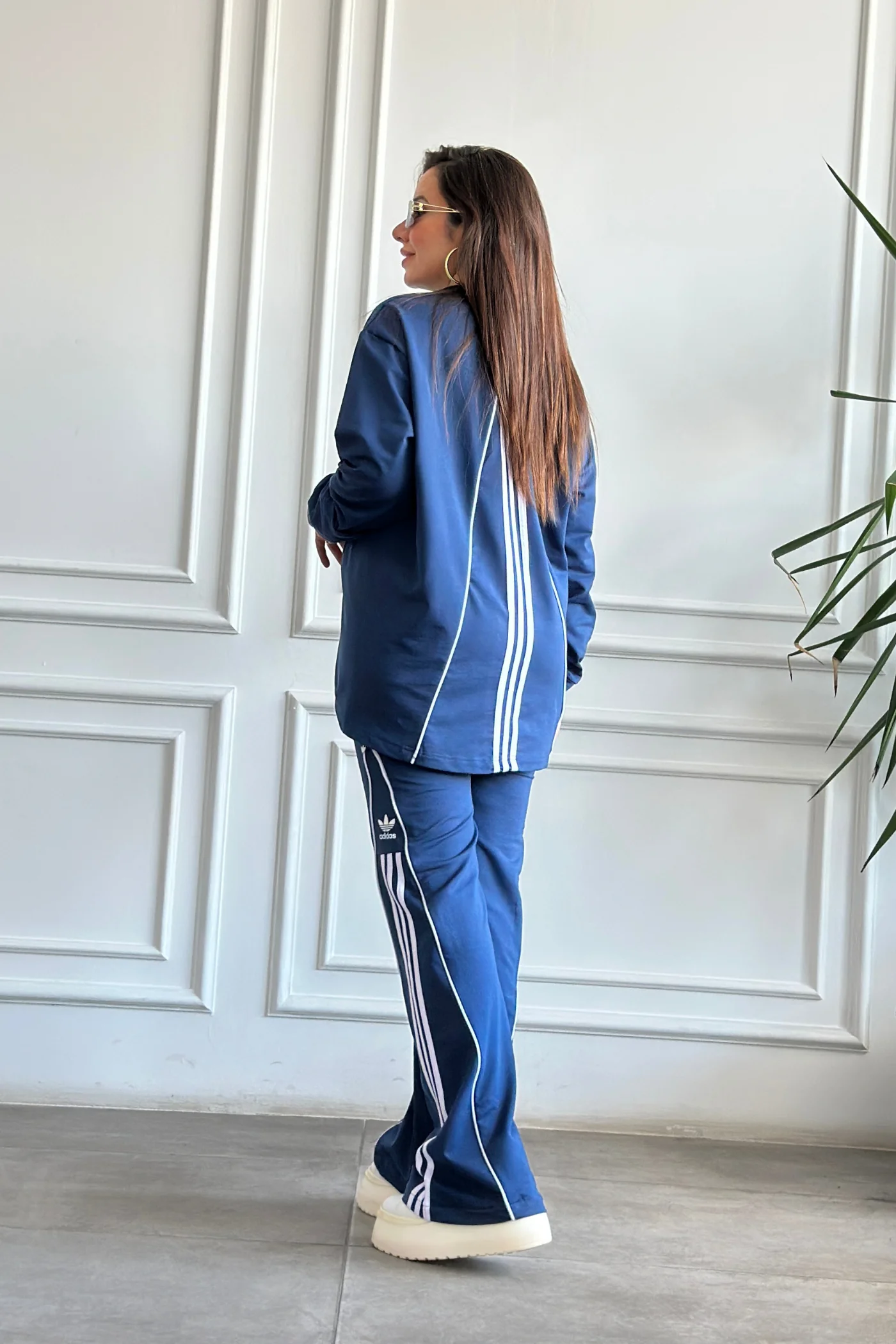 Arkası Ve Paçası Fermuar Detaylı Eşofman Takımı - LACIVERT