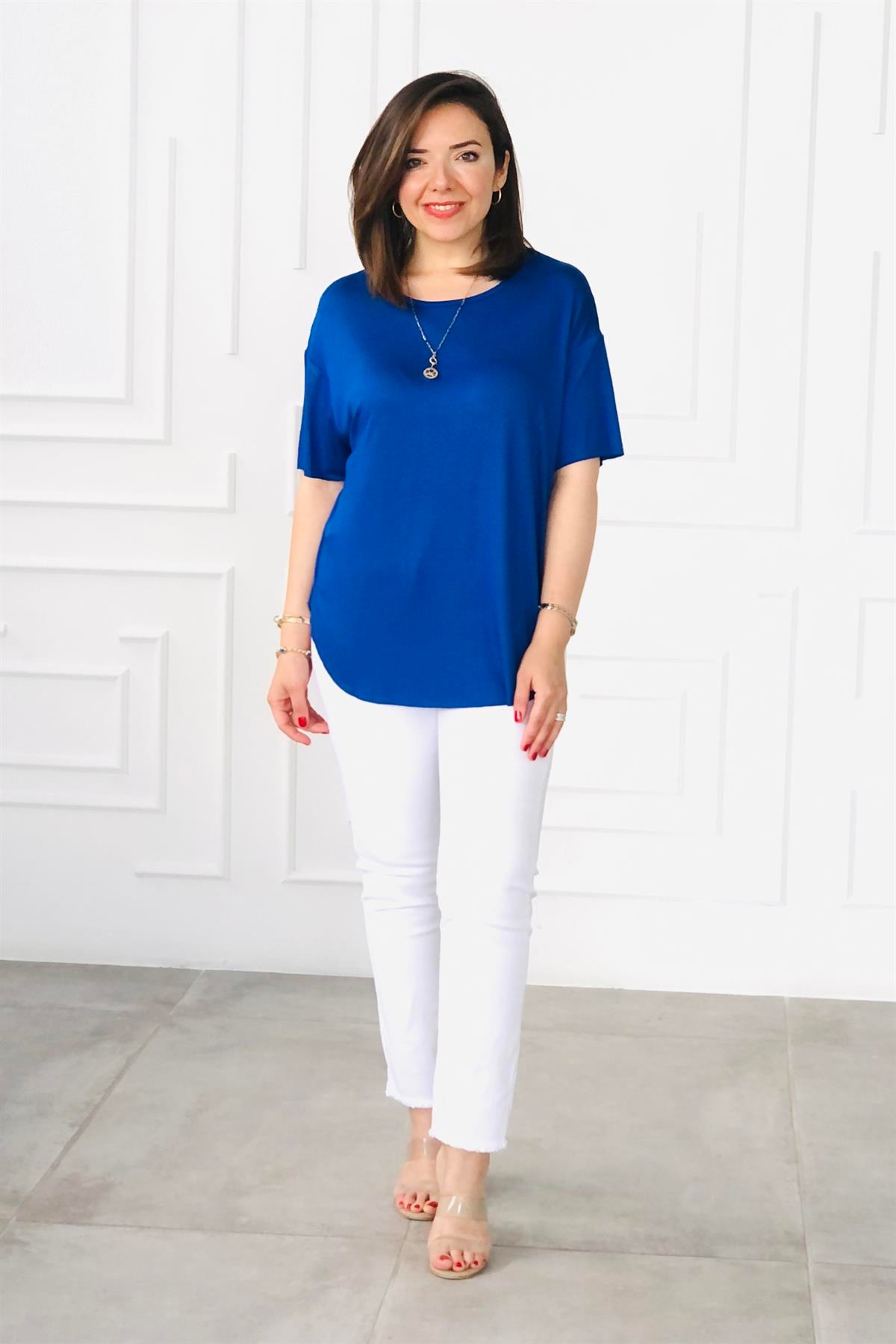 Bisiklet Yaka Basic T-Shirt