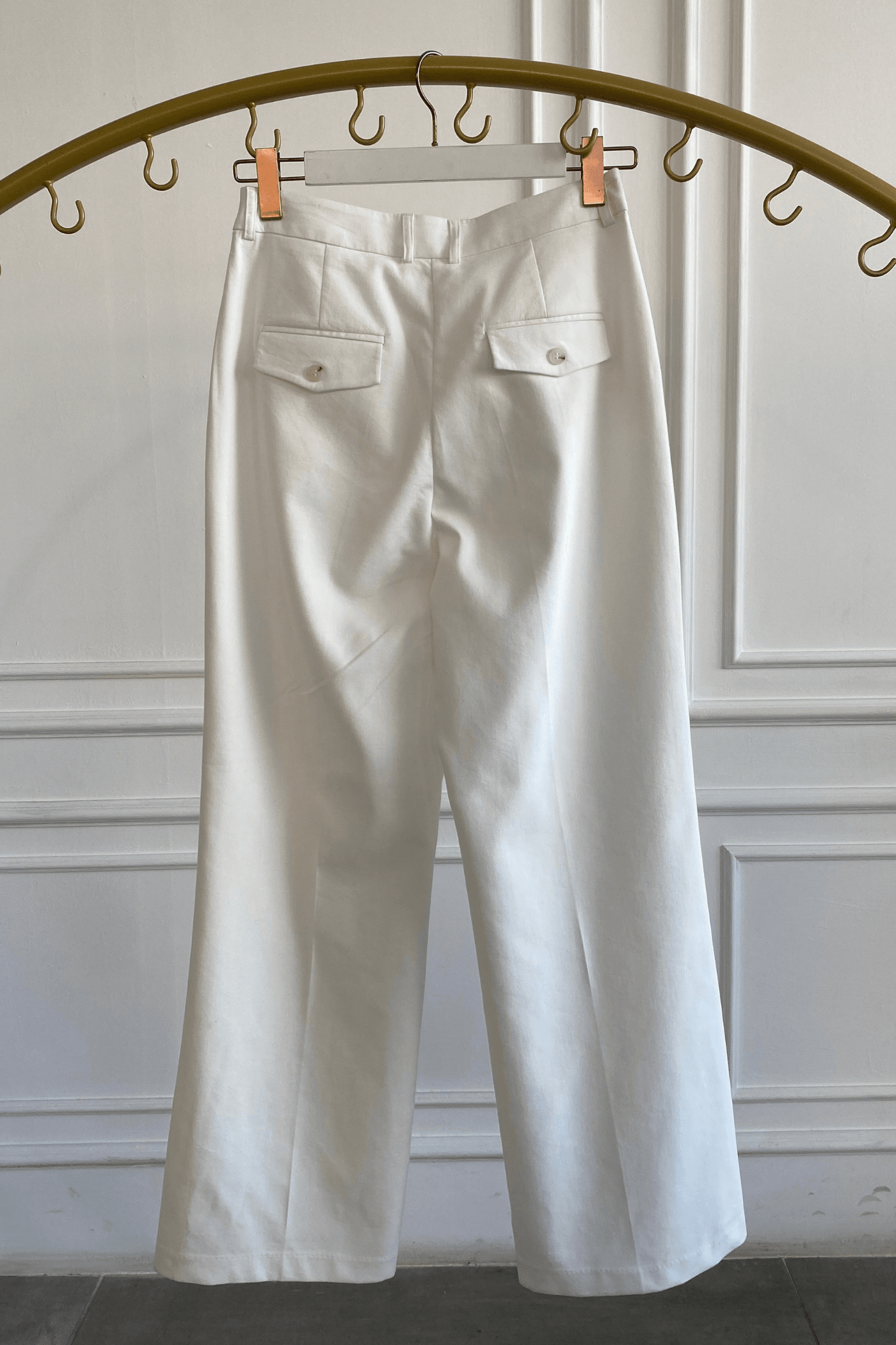 Arka Süs Cep Detaylı Palazzo Pantolon - EKRU