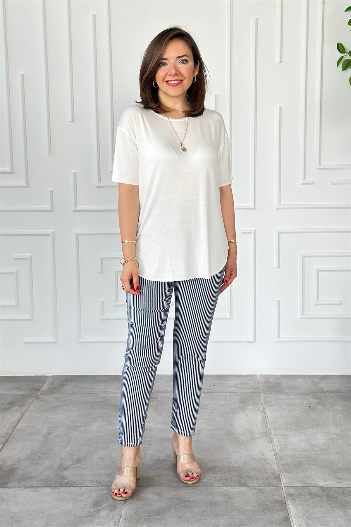 Bisiklet Yaka Basic T-Shirt