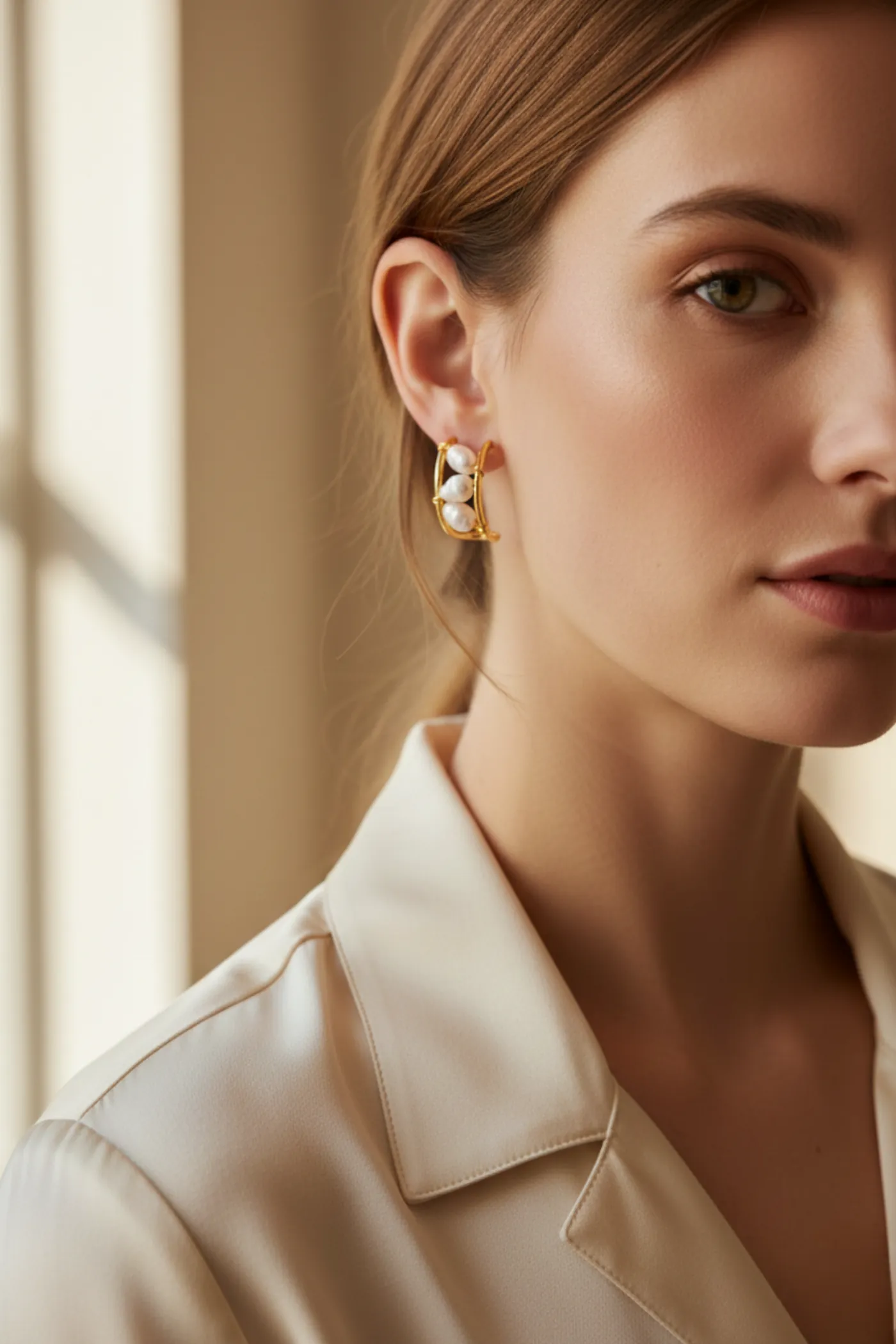 KP12 İNCİLİ HALKA KÜPE