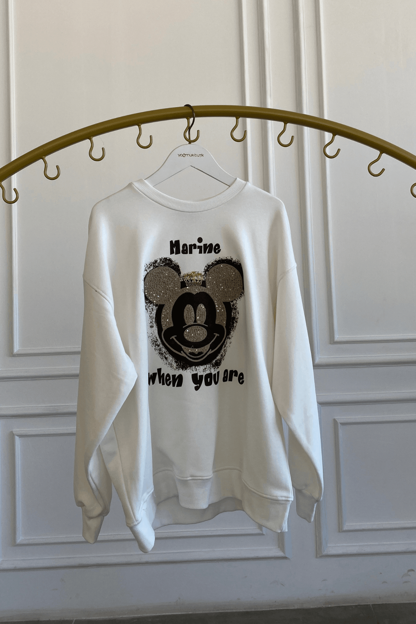 Mickey Mause Baskılı Sweat 