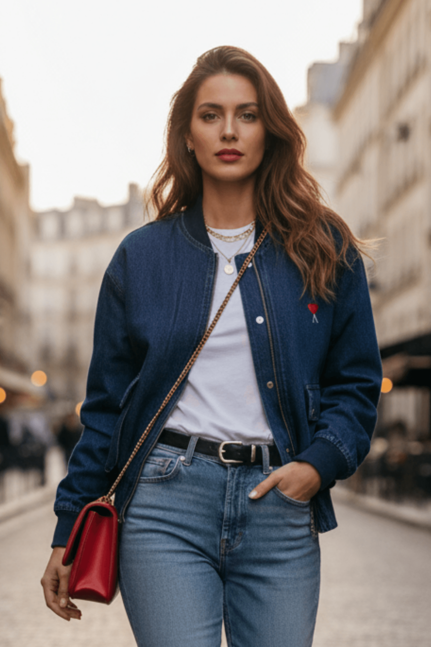 Ribana Detaylı Posta Cep Kot Ceket