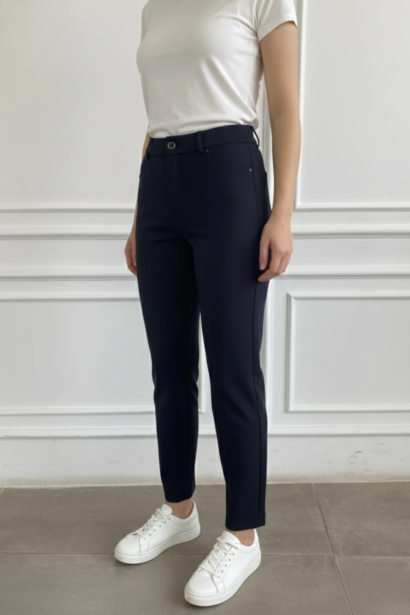 Puntorema En Boy Likralı Spor Pantolon - LACIVERT