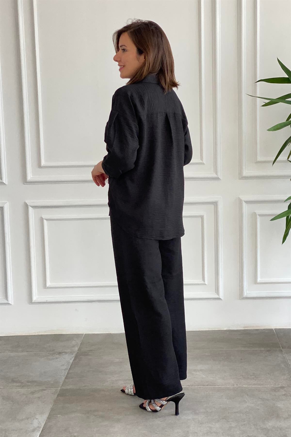 Palmiye Desenli Blazer Ceket