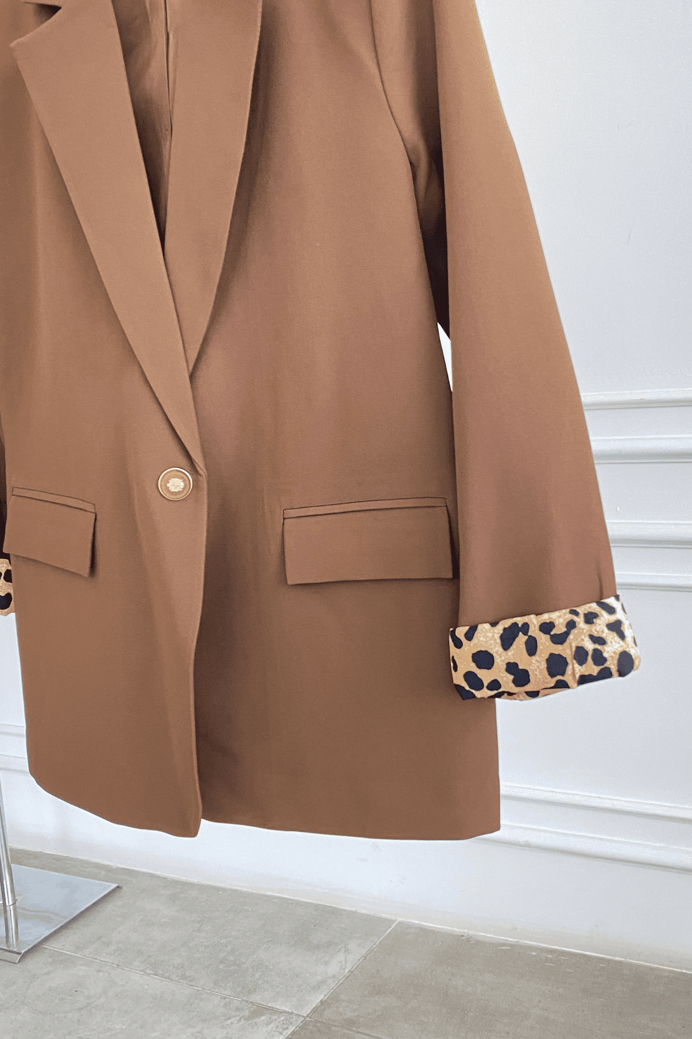 Leopar Garnili Blazer Ceket