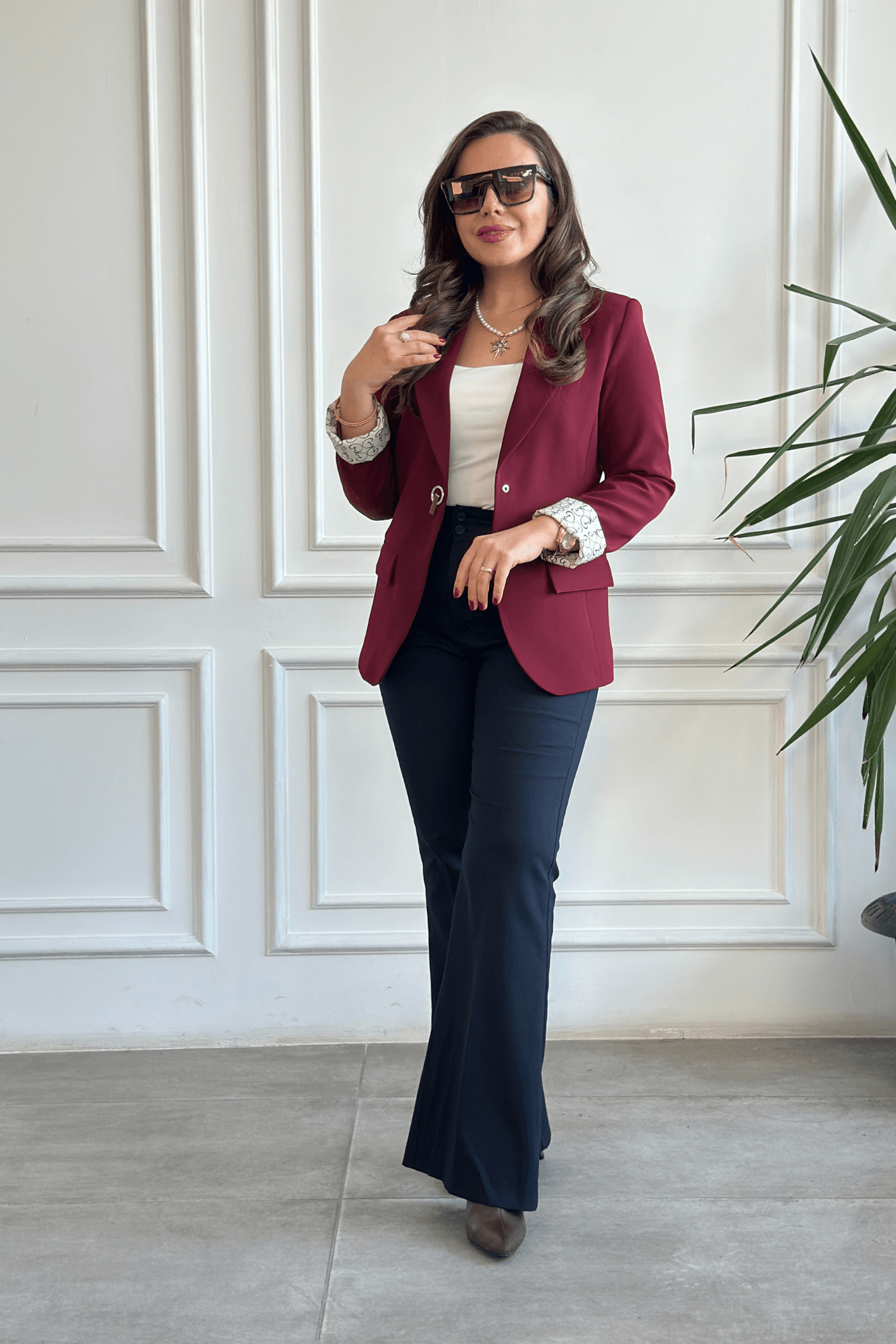 Kol Manşeti D Garnili Blazer Ceket
