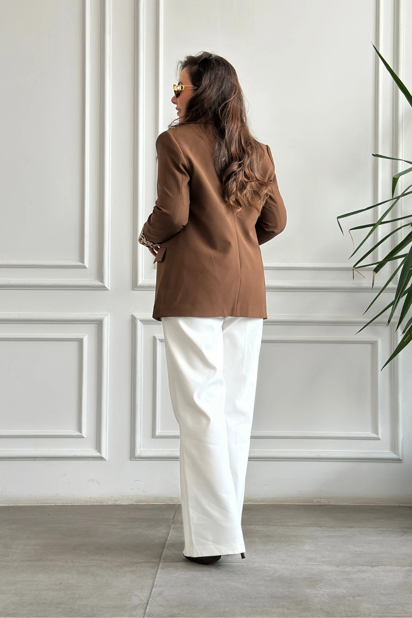 Leopar Garnili Blazer Ceket