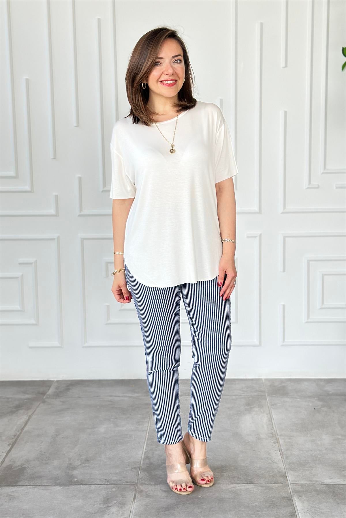 Bisiklet Yaka Basic T-Shirt