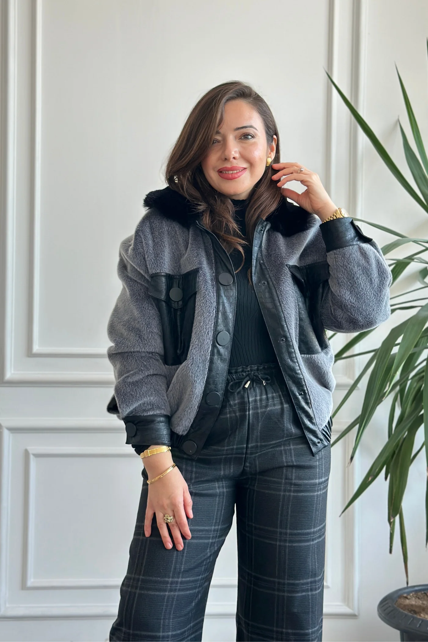 Timsah Derili Posta Cepli Bomber Mont - Gri