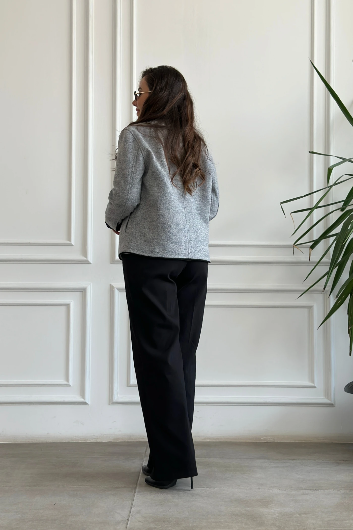 Dört Cepli Düğmeli Kaşe Ceket