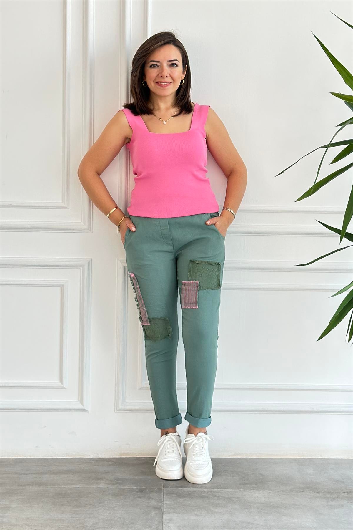 Yama Detaylı Pantolon