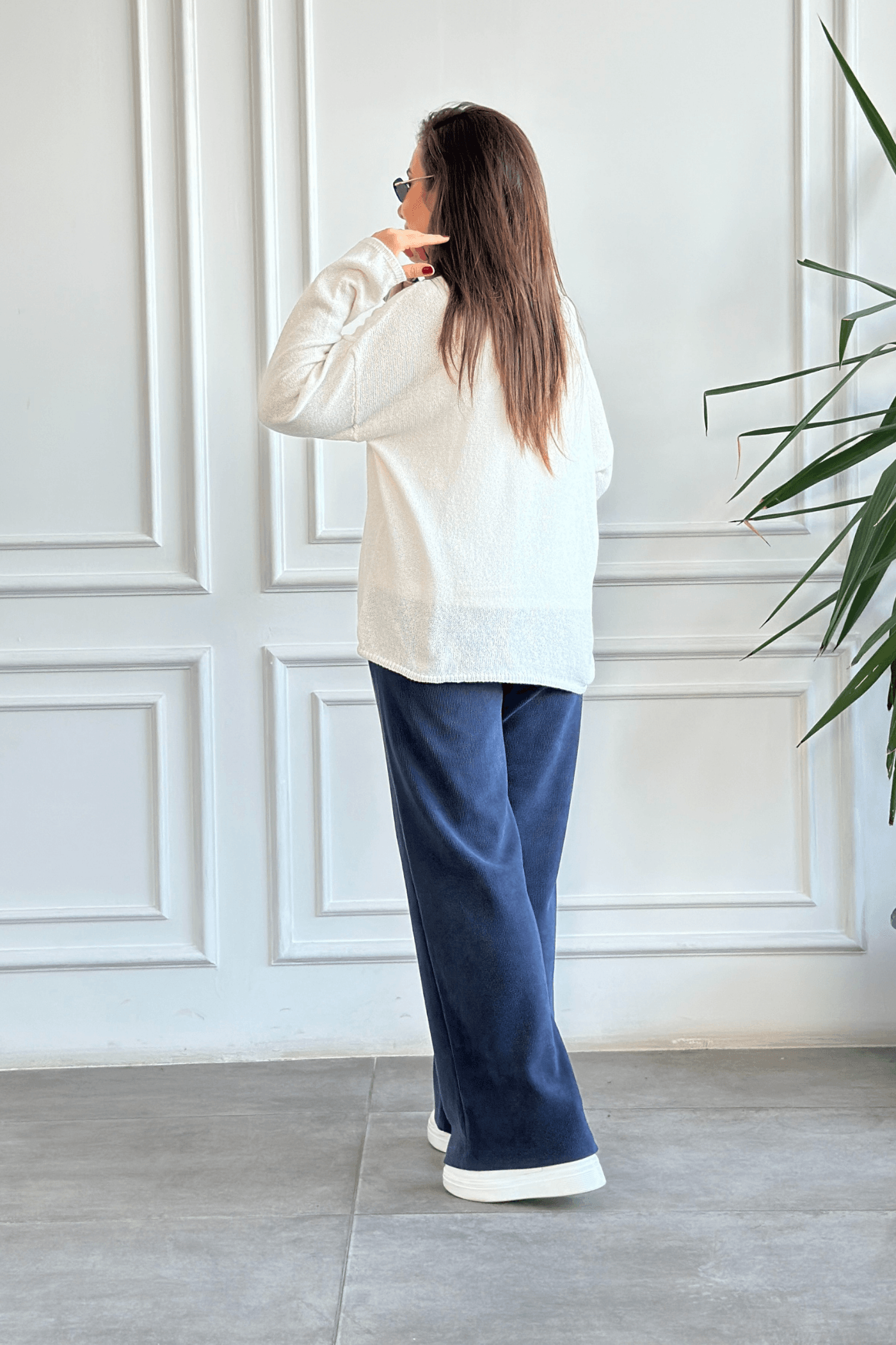 Oval Yaka Merserize Triko