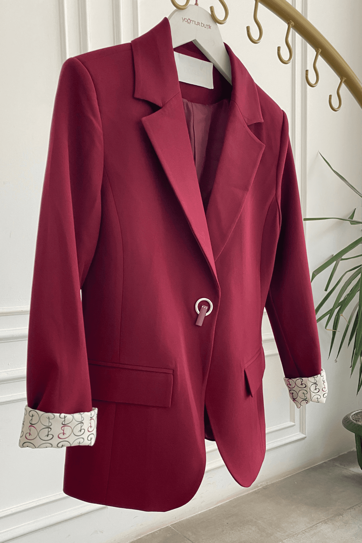Kol Manşeti D Garnili Blazer Ceket