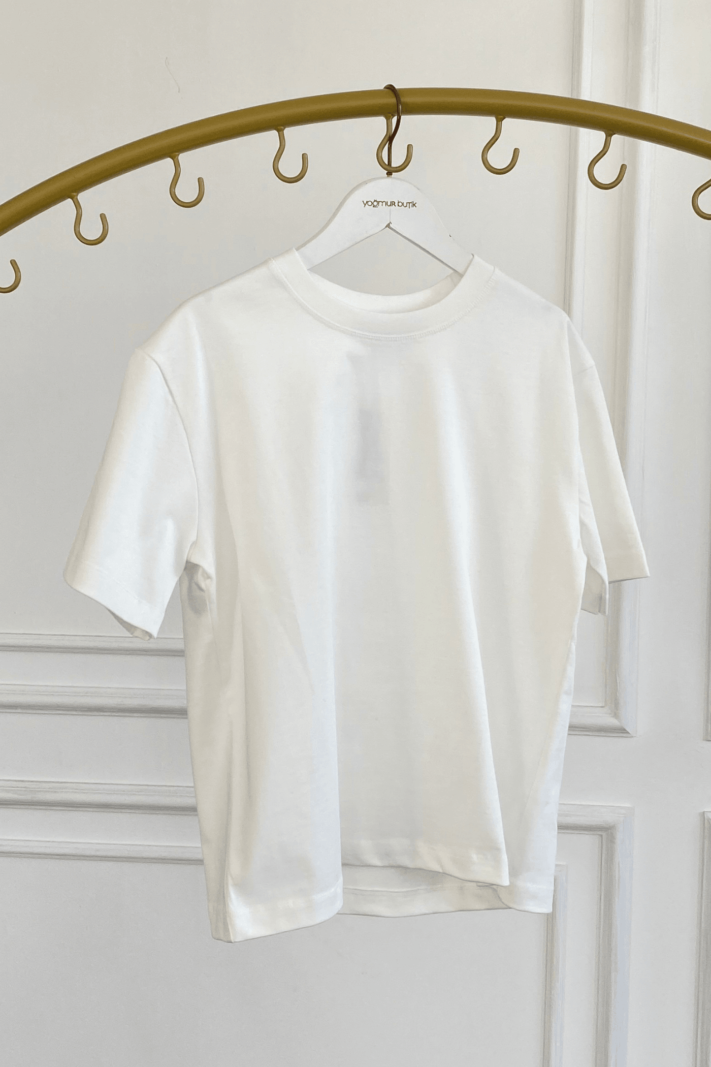 Bisiklet Yaka Kısa Kollu Düz T-Shirt