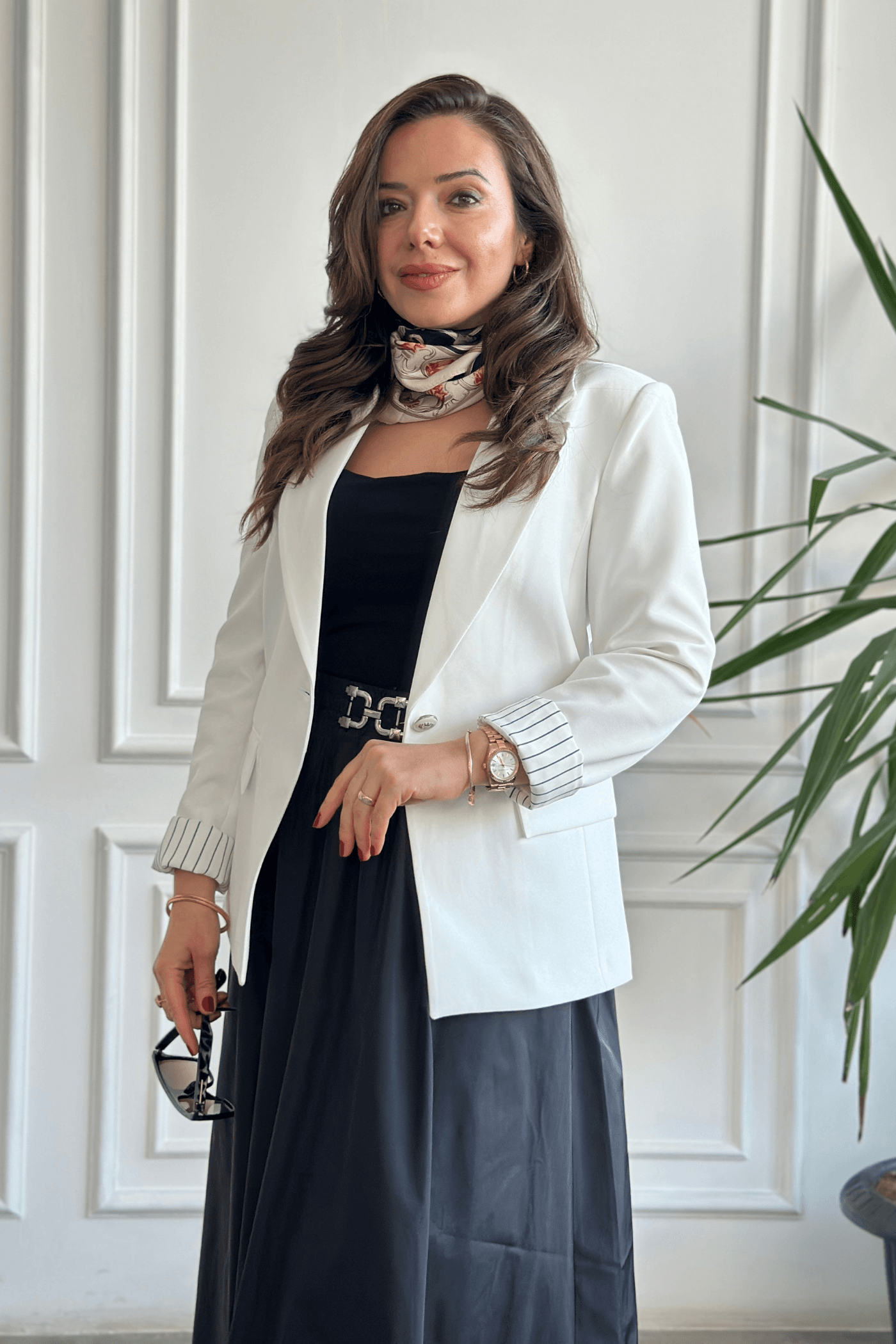 Kol Manşeti Garnili Blazer Ceket