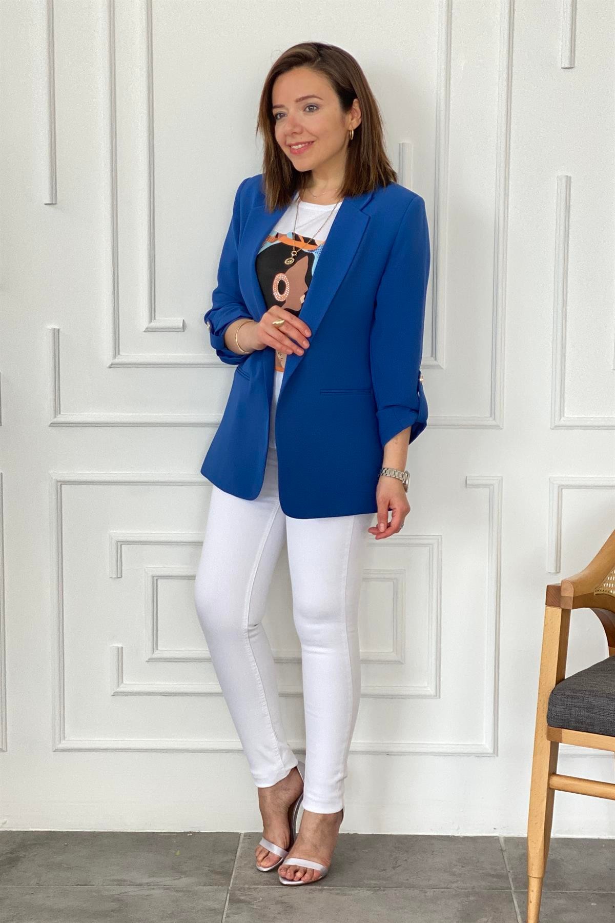 Kol Apoletli Blazer Ceket
