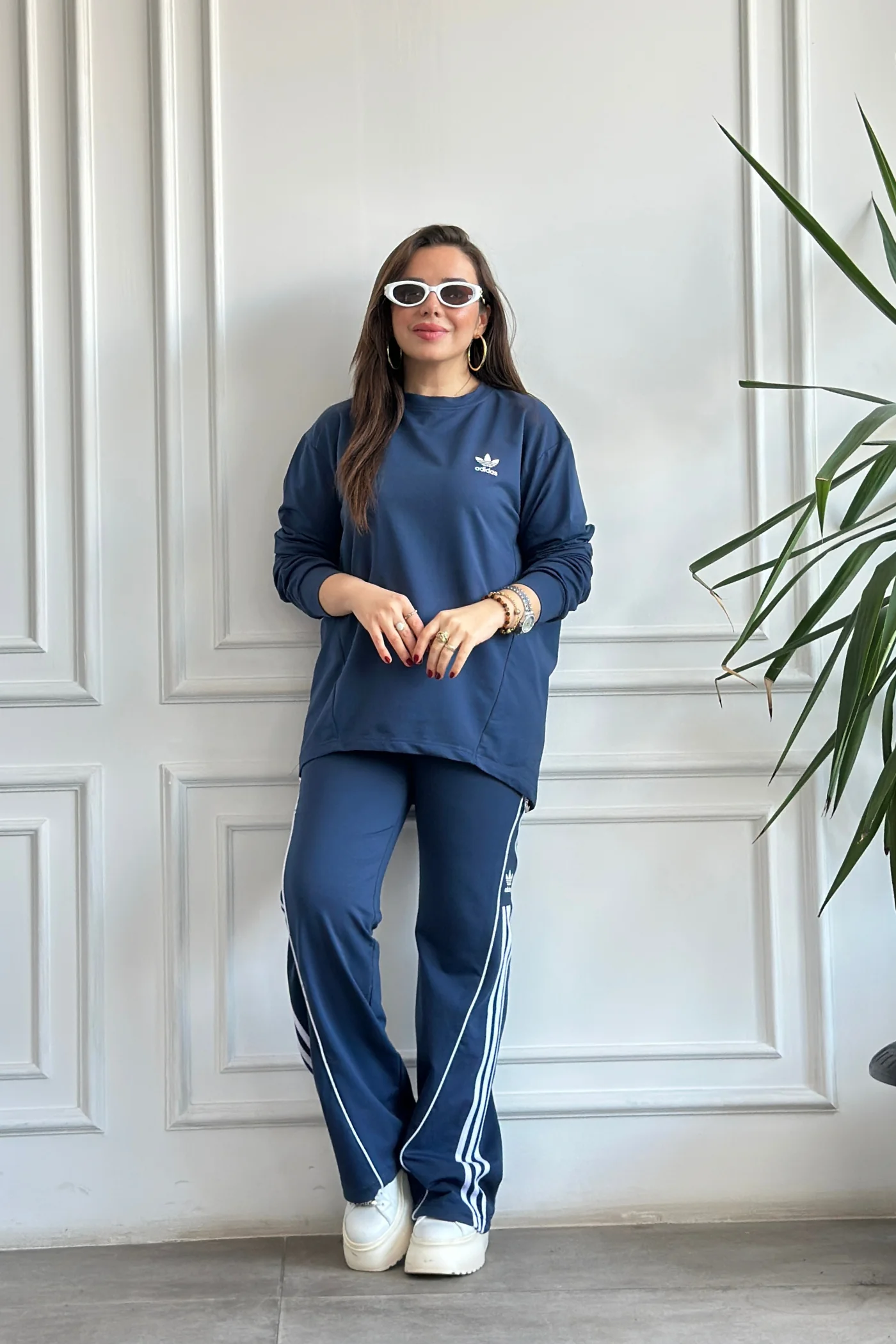 Arkası Ve Paçası Fermuar Detaylı Eşofman Takımı - LACIVERT