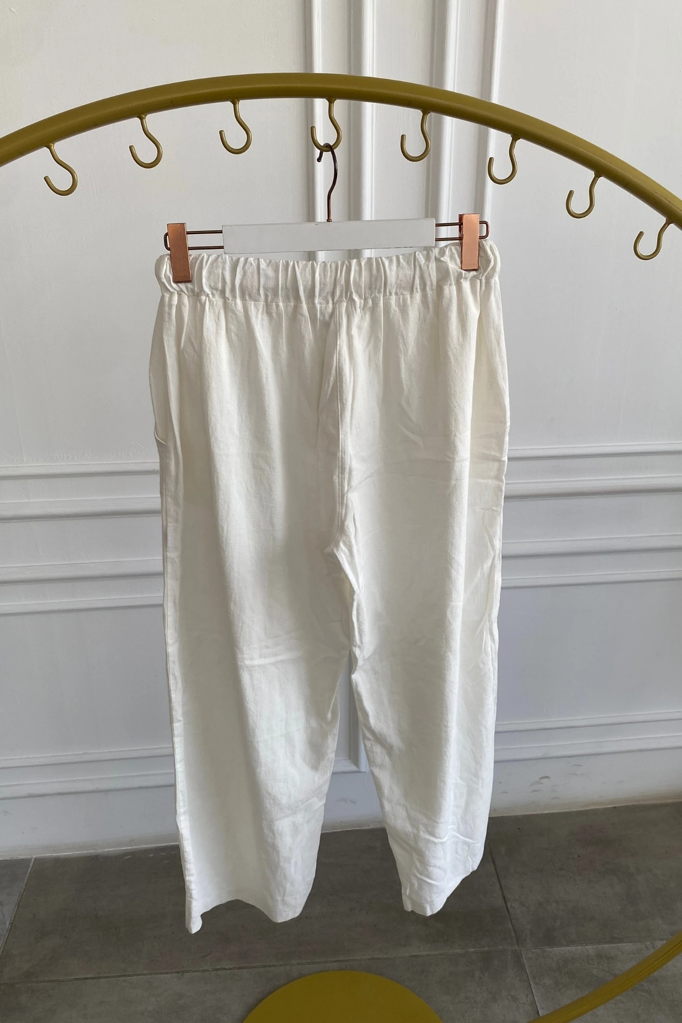 Beli Lastikli Bol Paça Pantolon