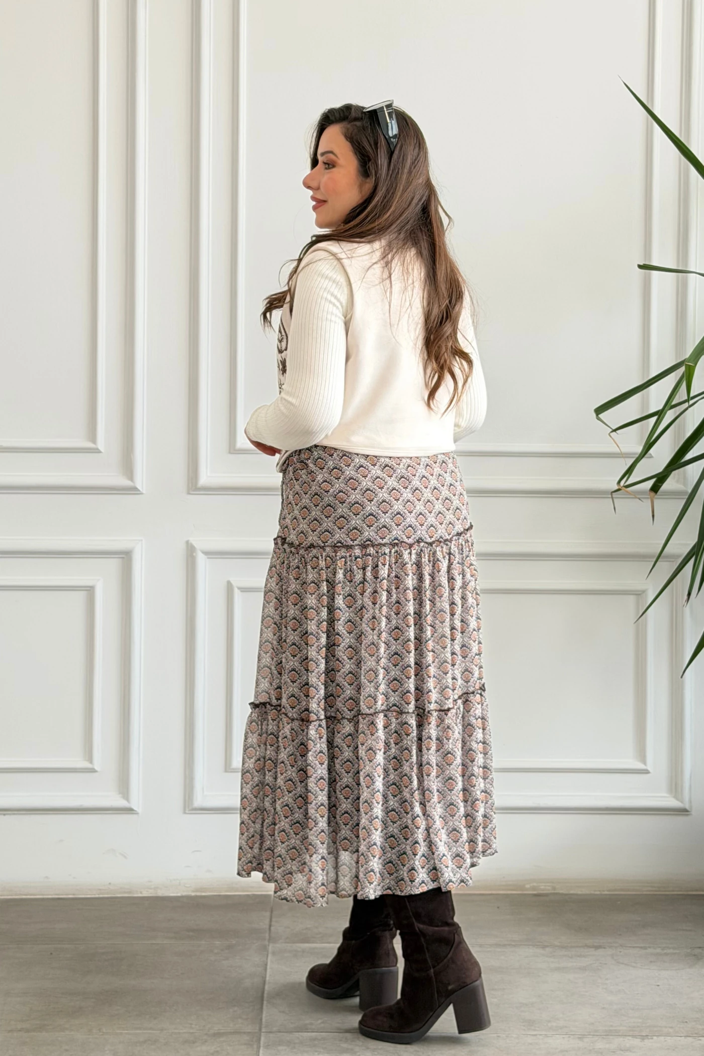 Nakış İşlemeli Nubuk Yelek - TAS