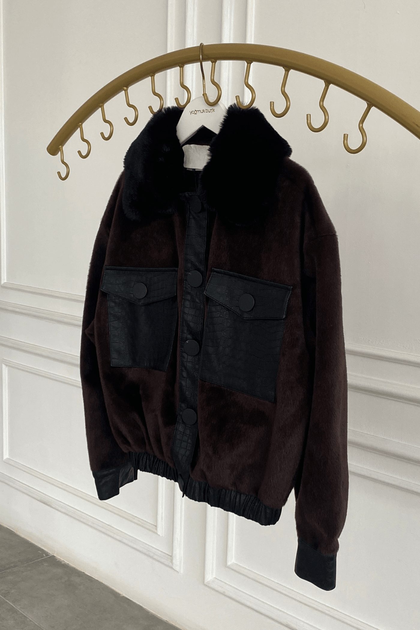 Timsah Derili Posta Cepli Bomber Mont - KAHVERENGI