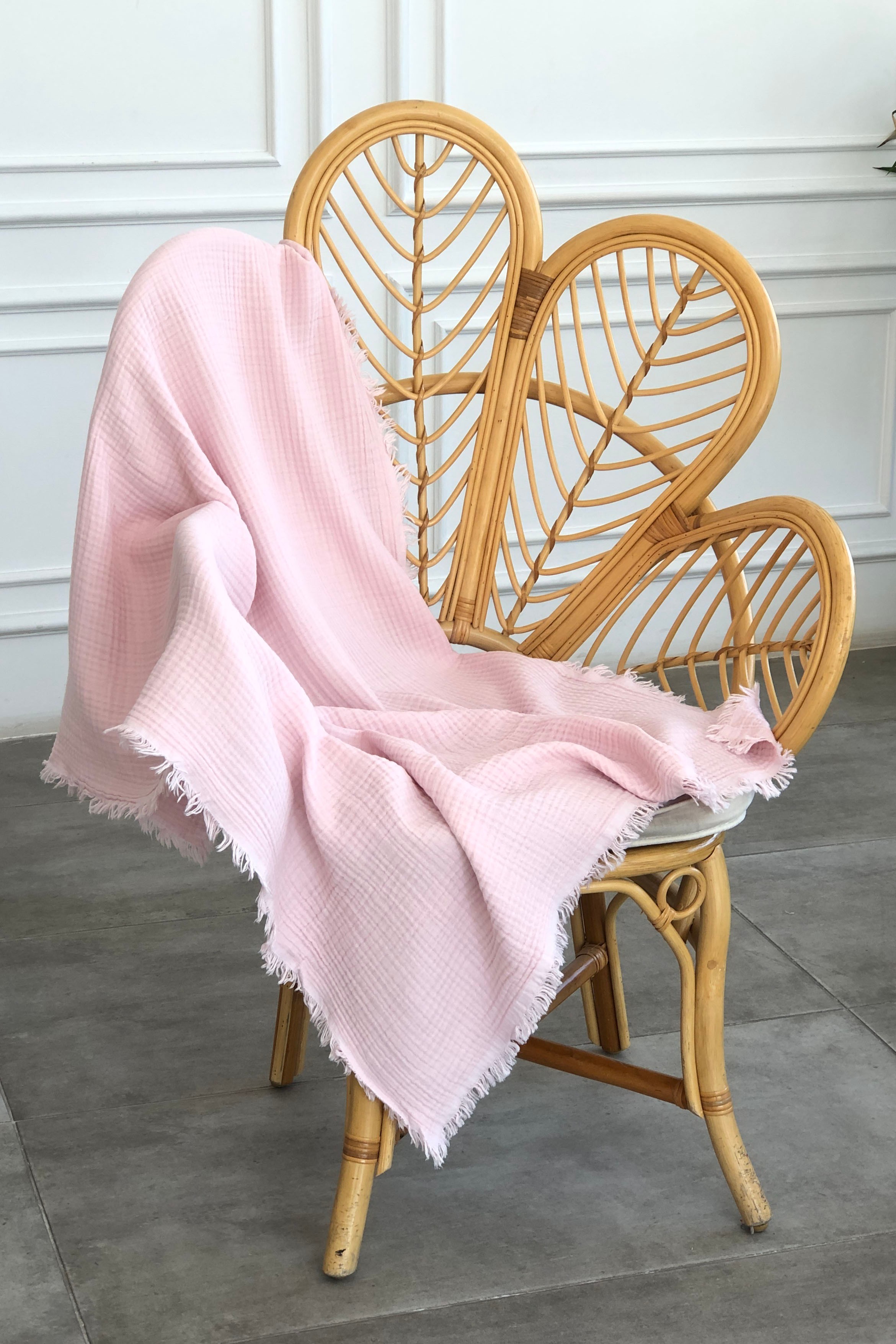 Müslin 90x120 Cm 4 Kat Battaniye - PEMBE