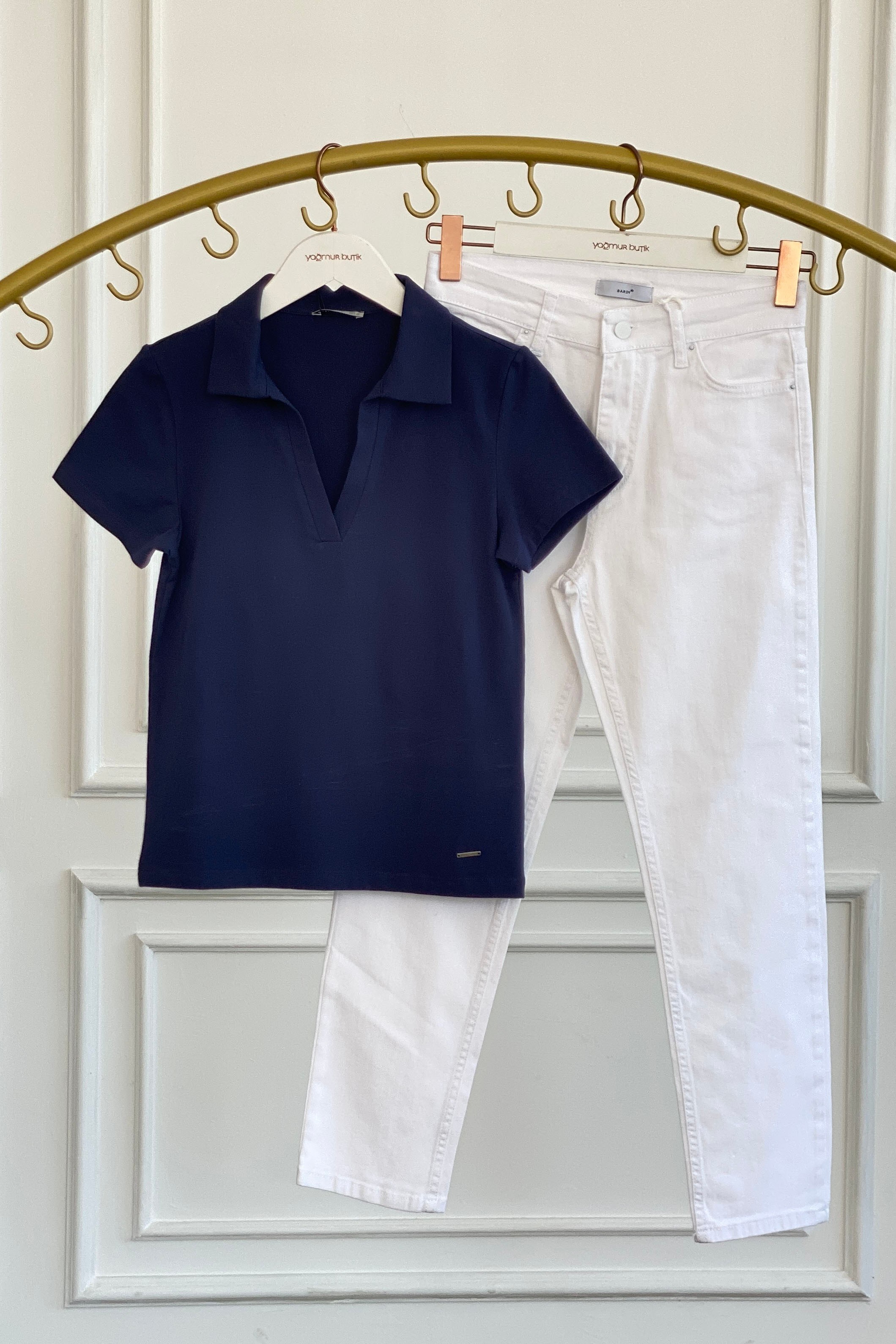 Polo Yaka Kısa Kollu T-Shirt