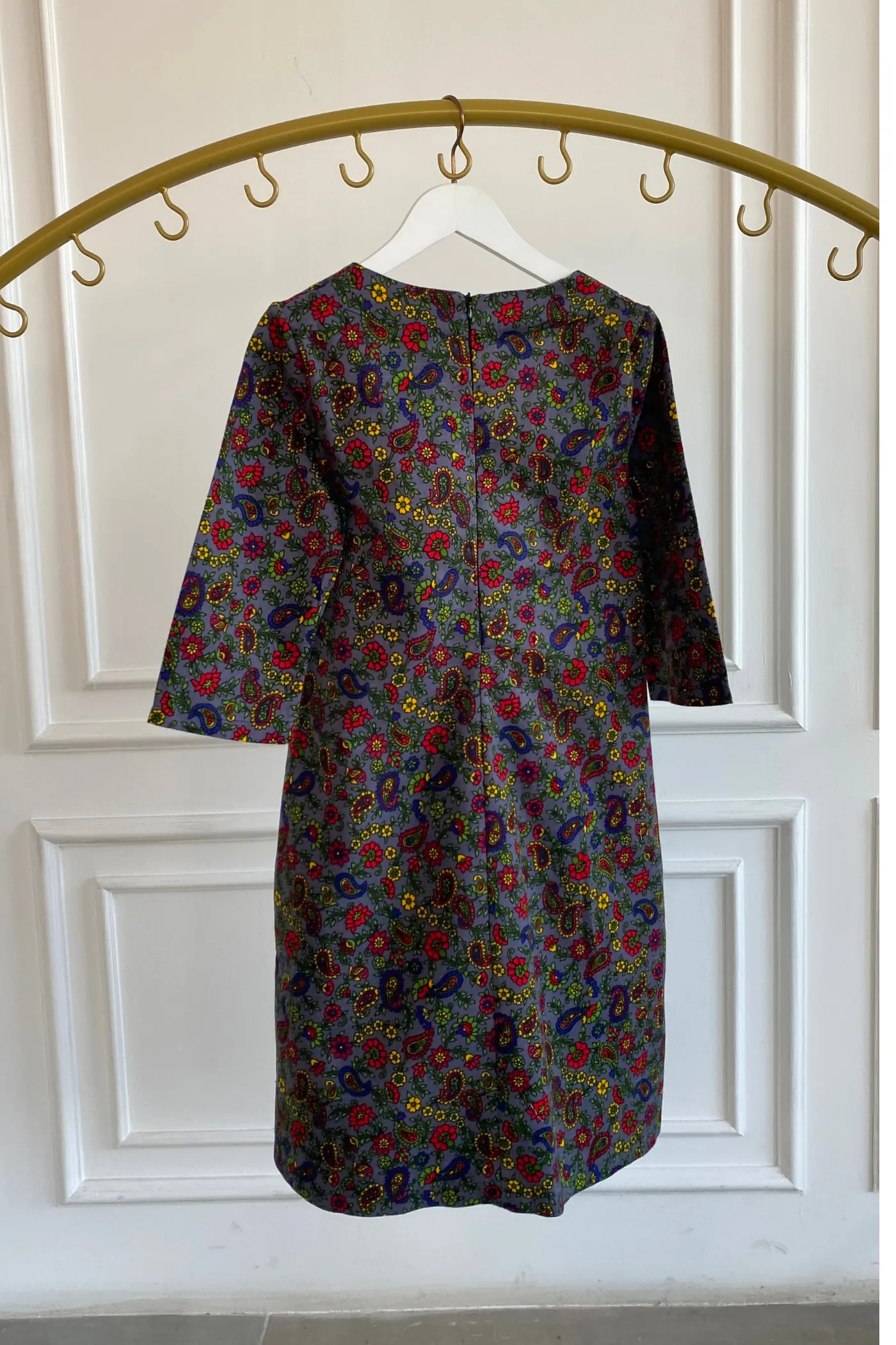 Kare Yaka Pazen Elbise - ANTRASIT