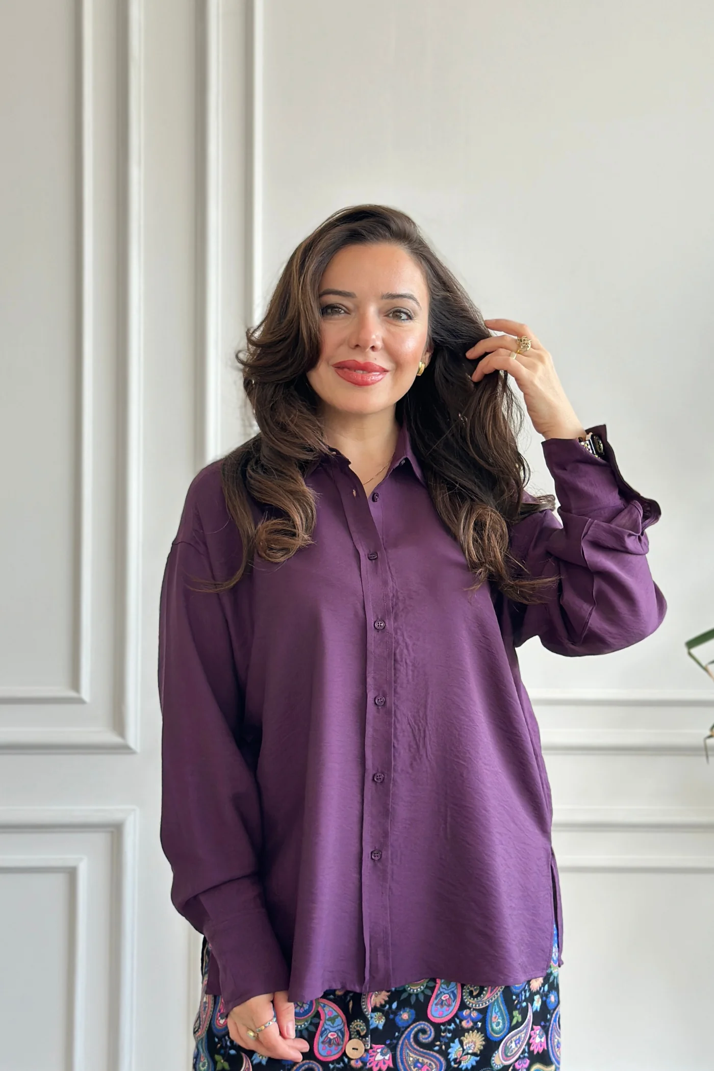 Düz Modal Gömlek - MOR