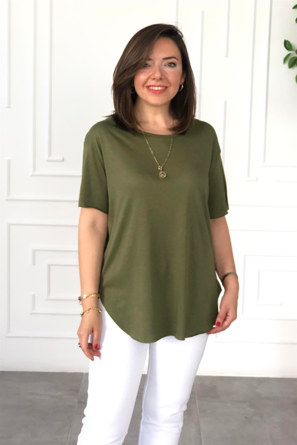 Bisiklet Yaka Basic T-Shirt
