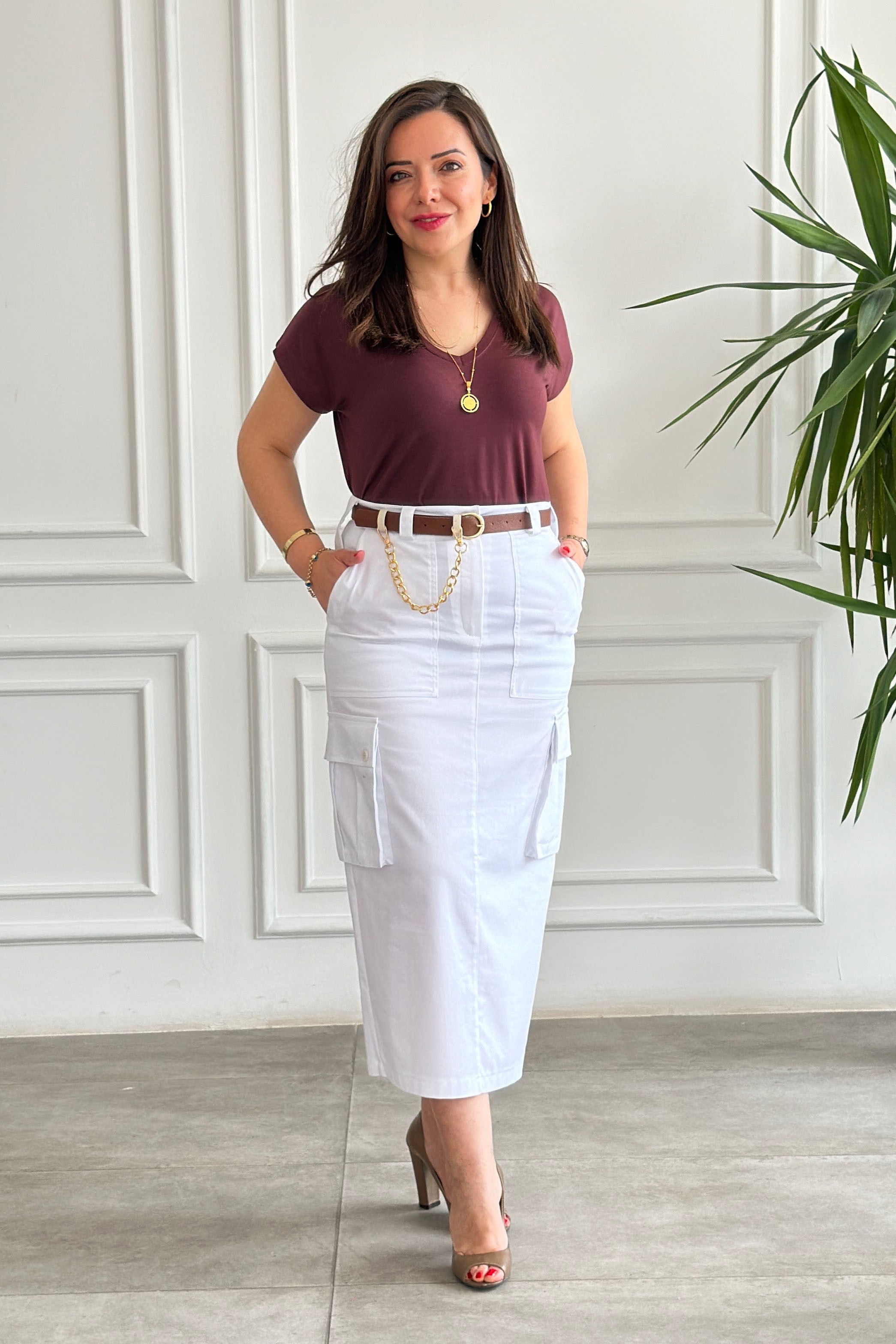 V Yaka Basic T-Shirt - MURDUM