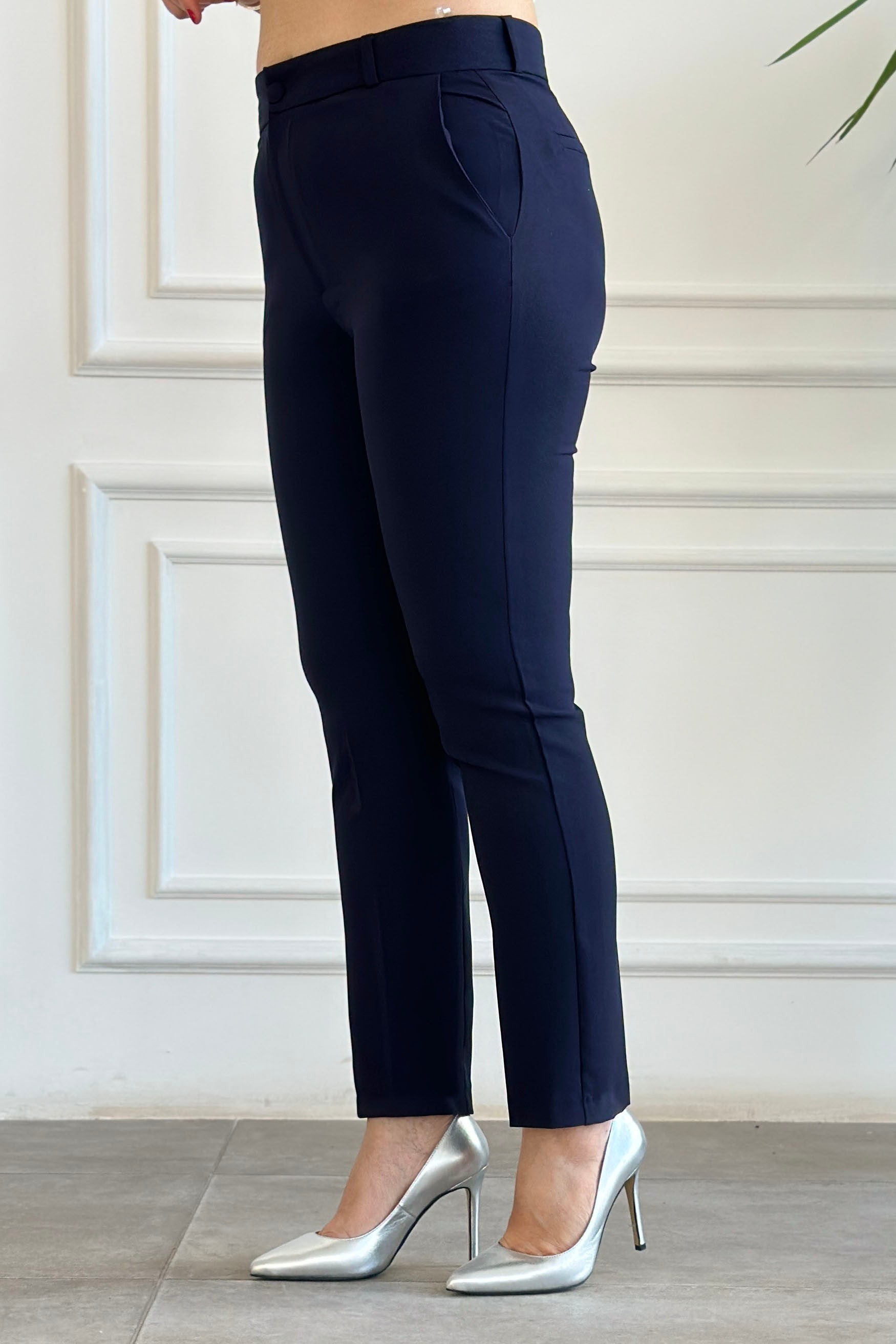 Lacivert Kumaş Pantolon