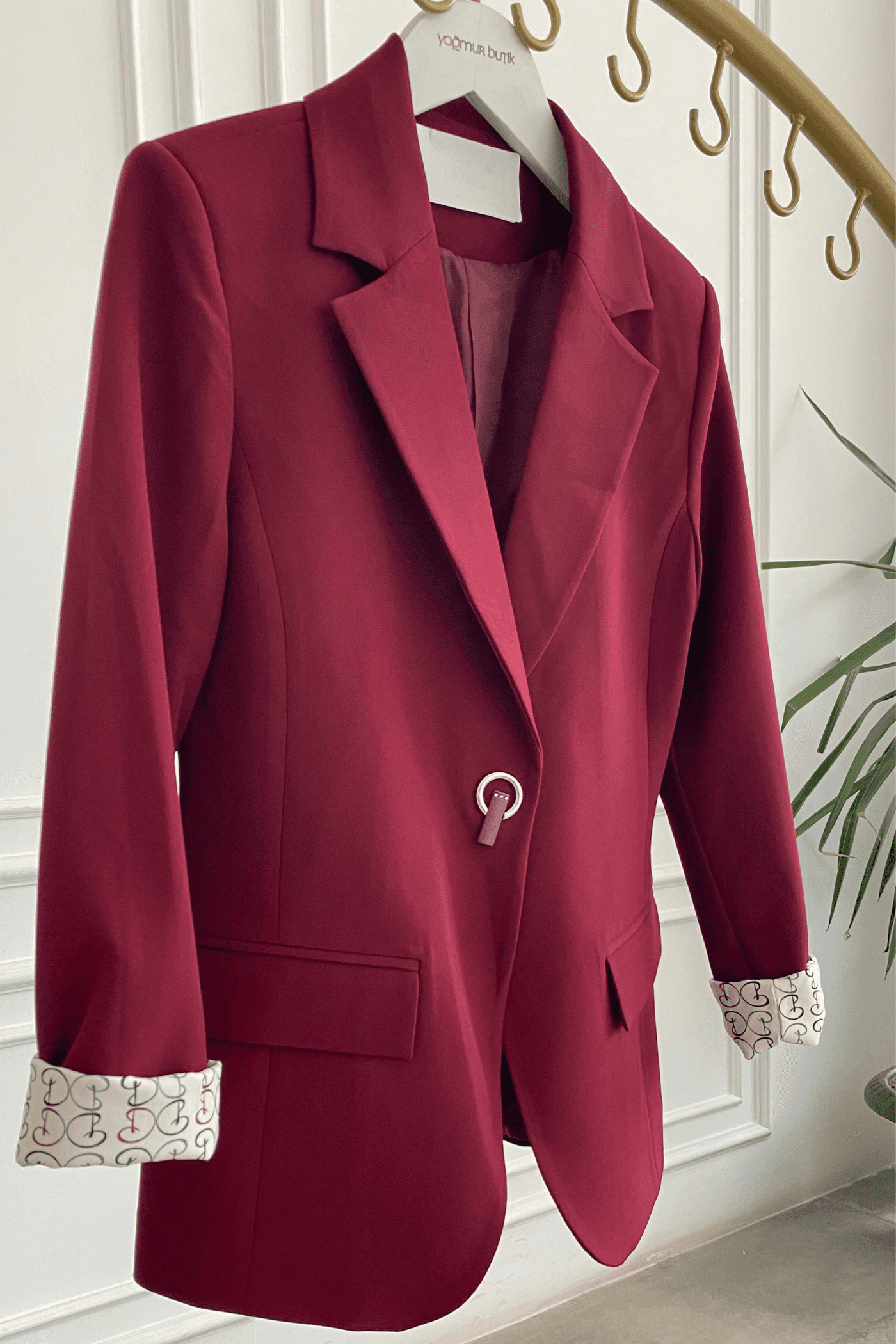 Kol Manşeti D Garnili Blazer Ceket