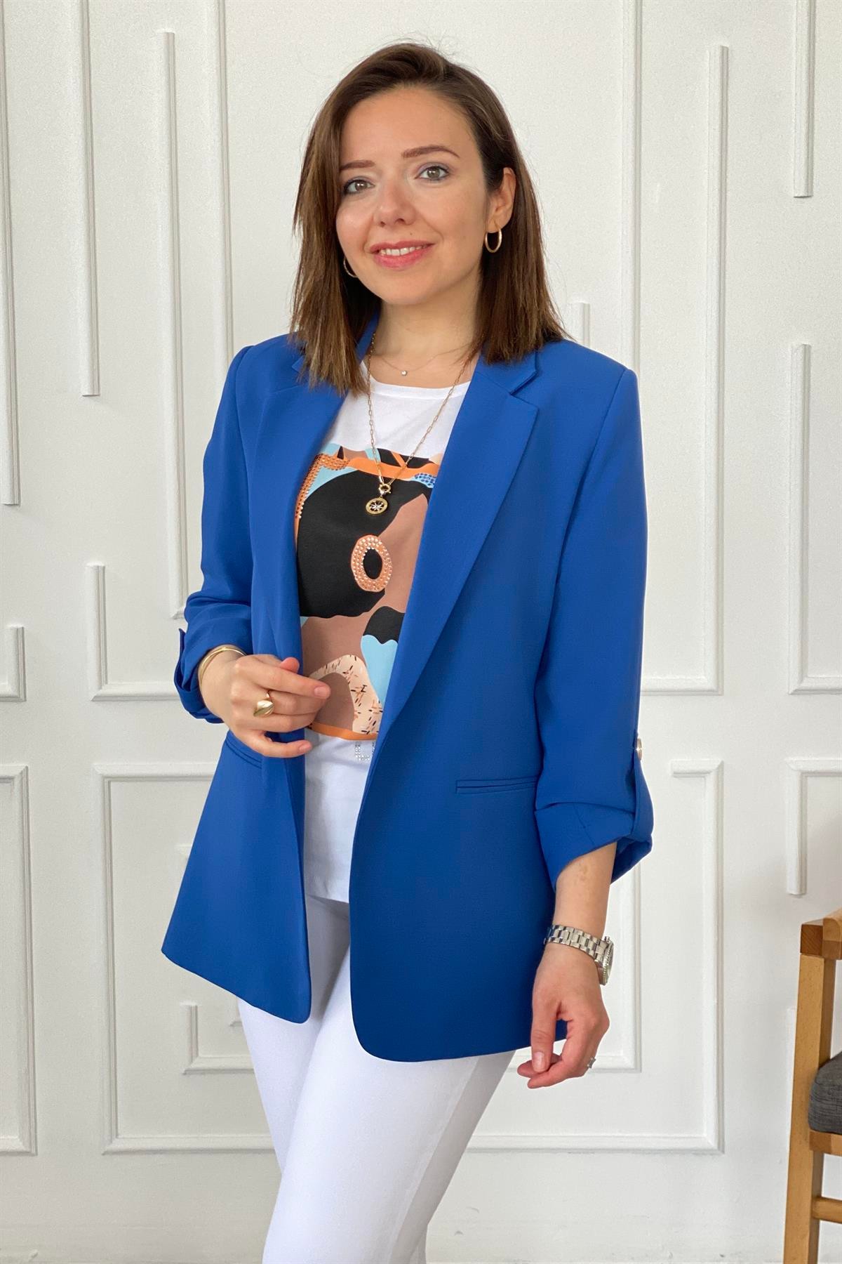 Kol Apoletli Blazer Ceket