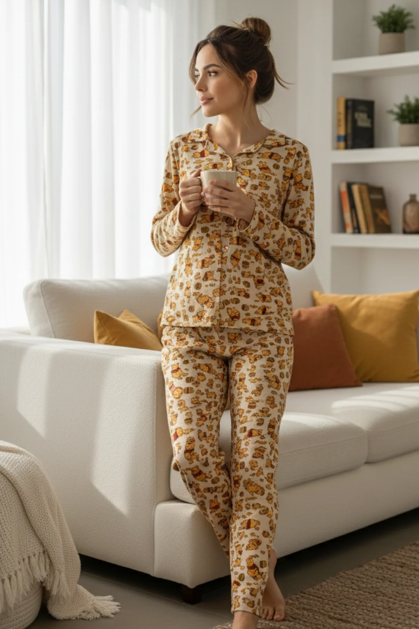 Ayıcık Desenli Pijama Takımı