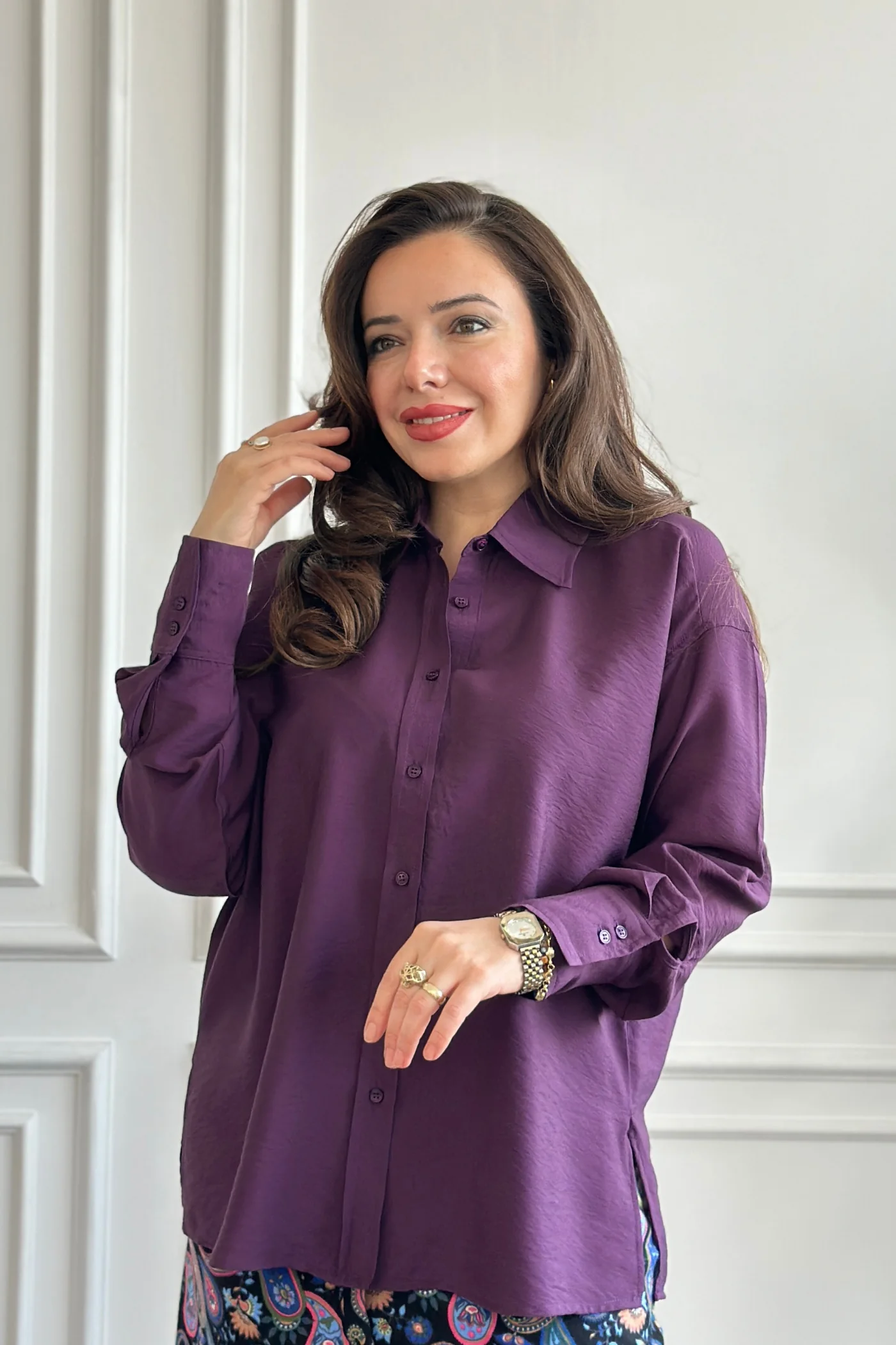 Düz Modal Gömlek - MOR