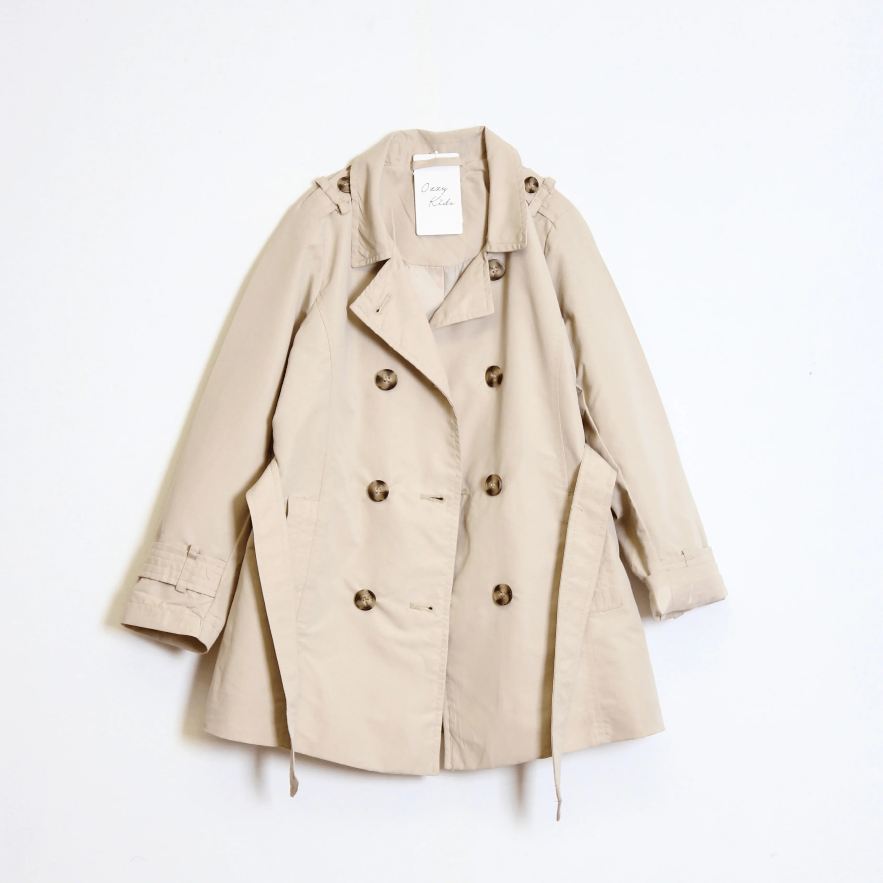 Kız Çocuk Uzun Trençkot