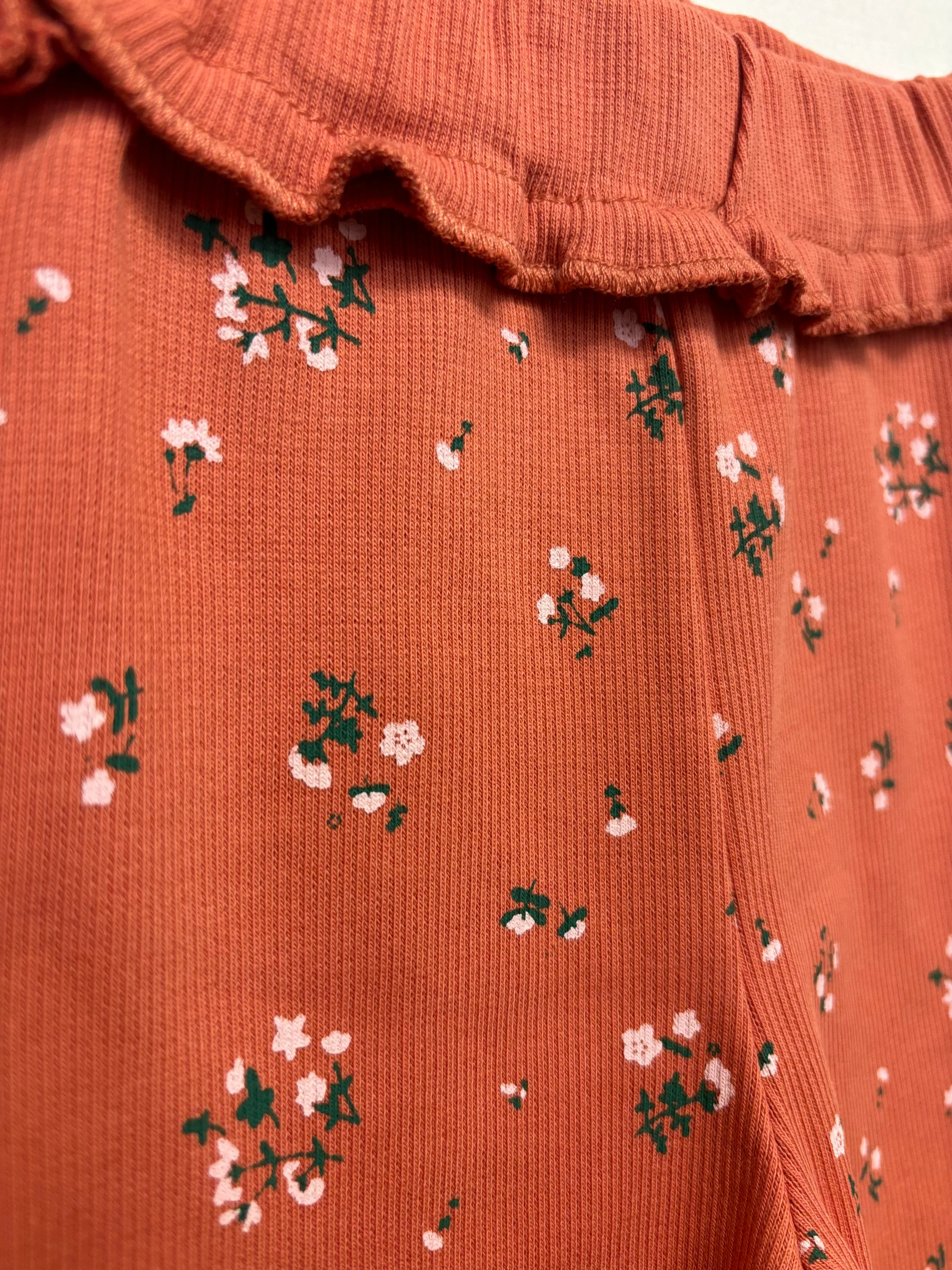 Kız Çocuk Çiçek Desenli Taytlı Takım