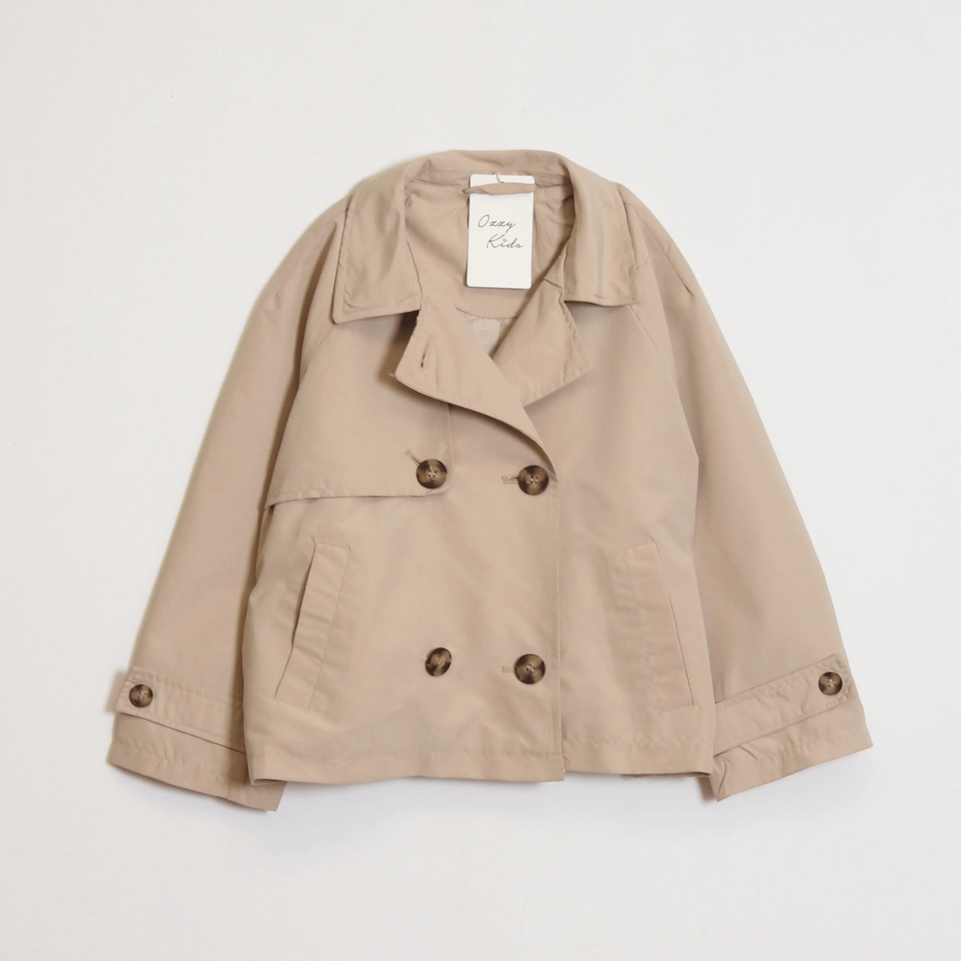 Kız Çocuk Kısa Trençkot