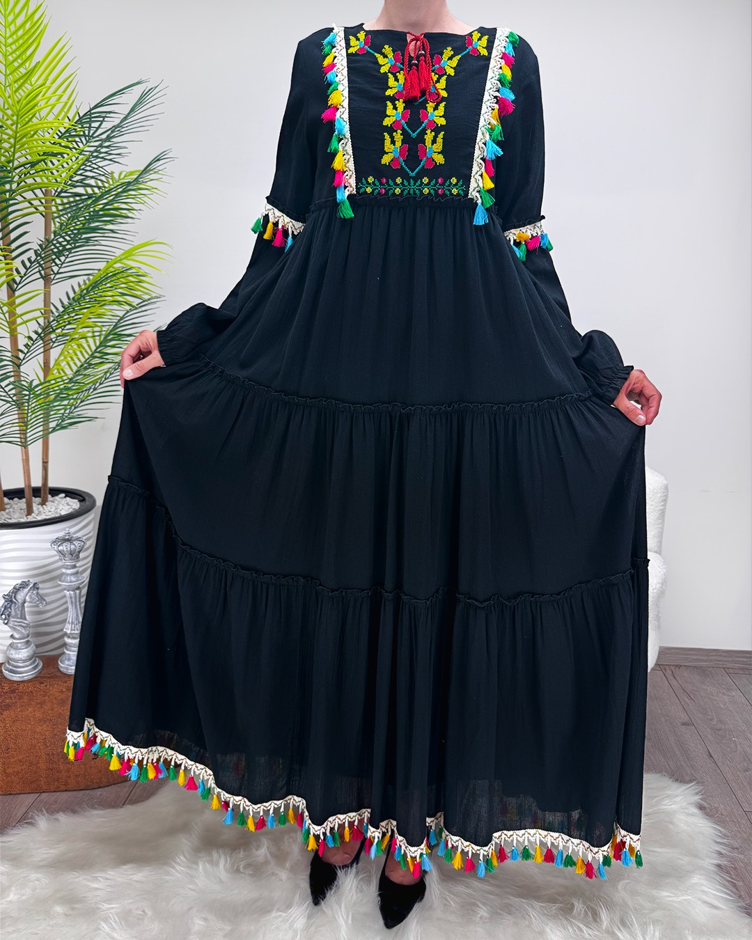 ANADOLU MOTİFLİ ŞİLE BEZİ ELBİSE BM00156
