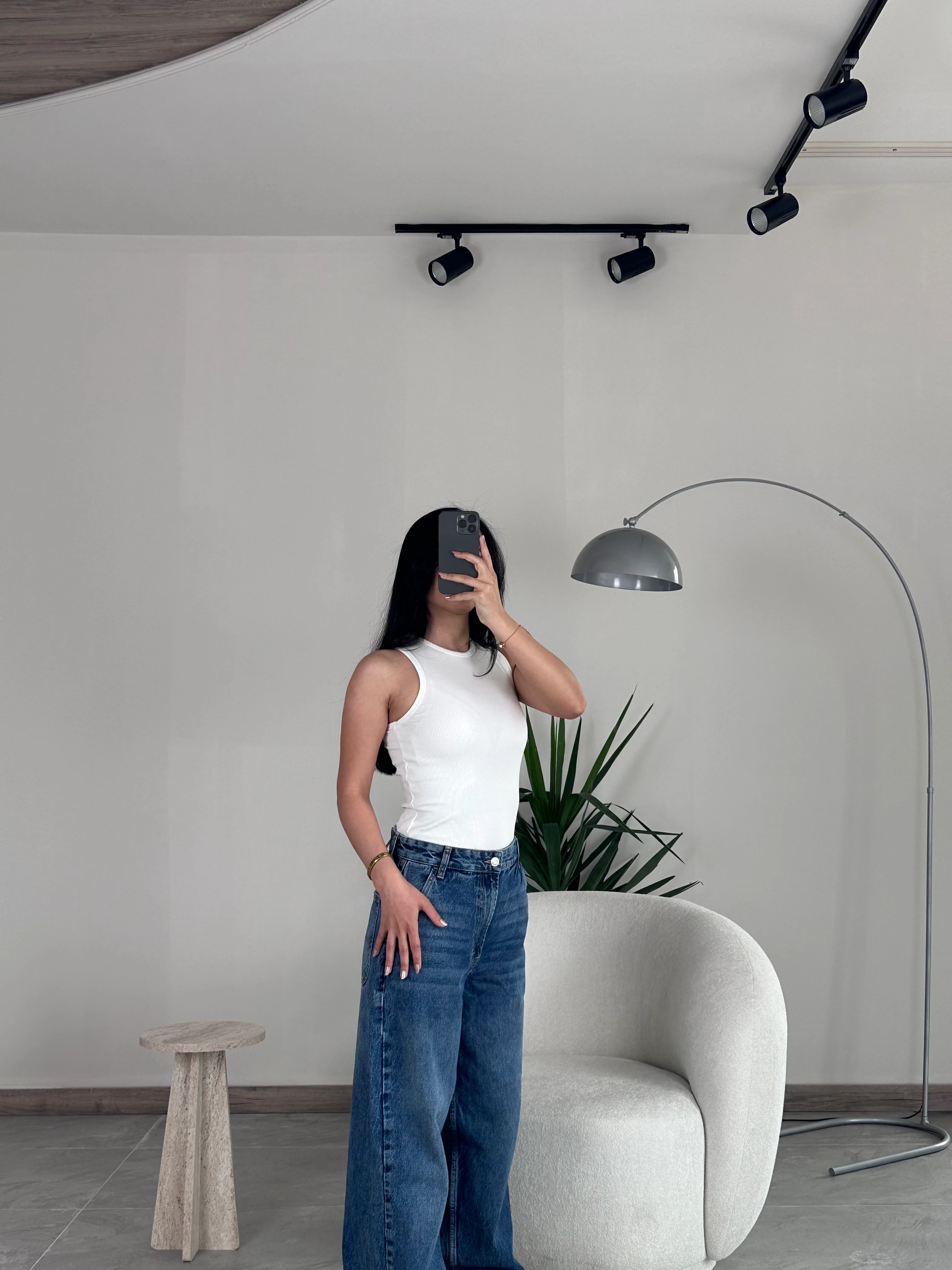 Muadil Premium Kumaş Beyaz Basic Atlet