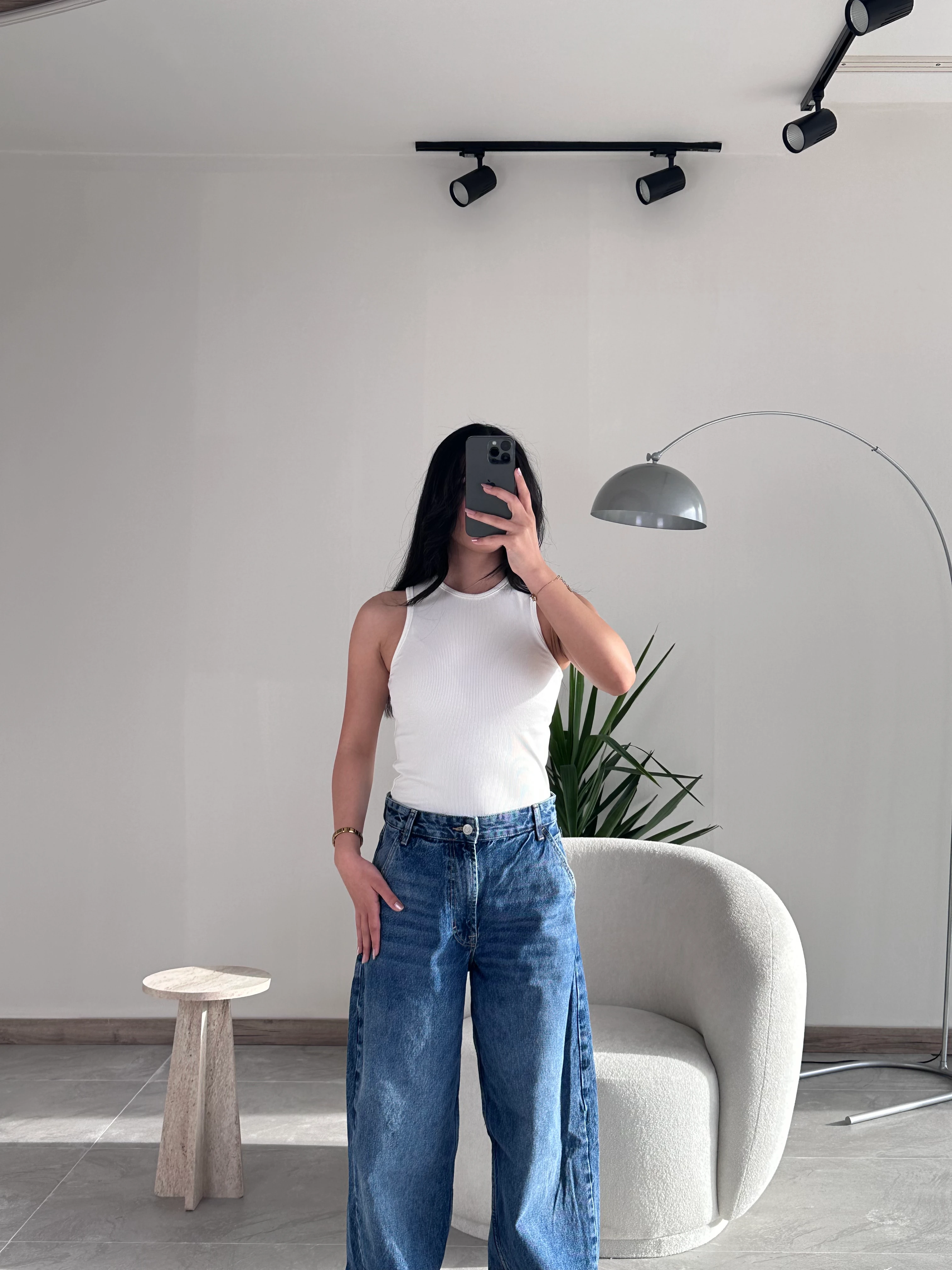 Muadil Premium Kumaş Beyaz Basic Atlet