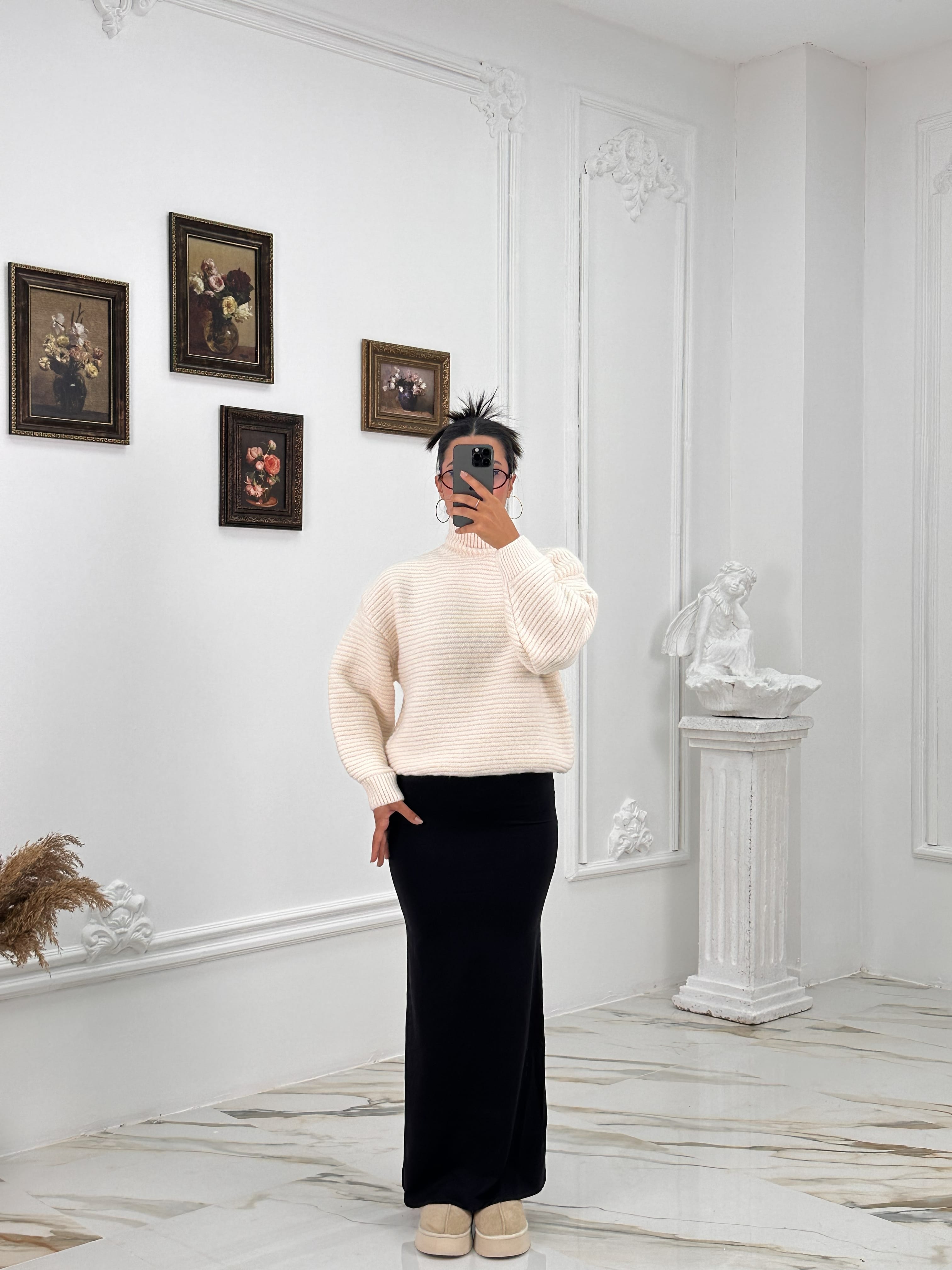 346 Muadil Premium Pamuk Boyunlu Kazak