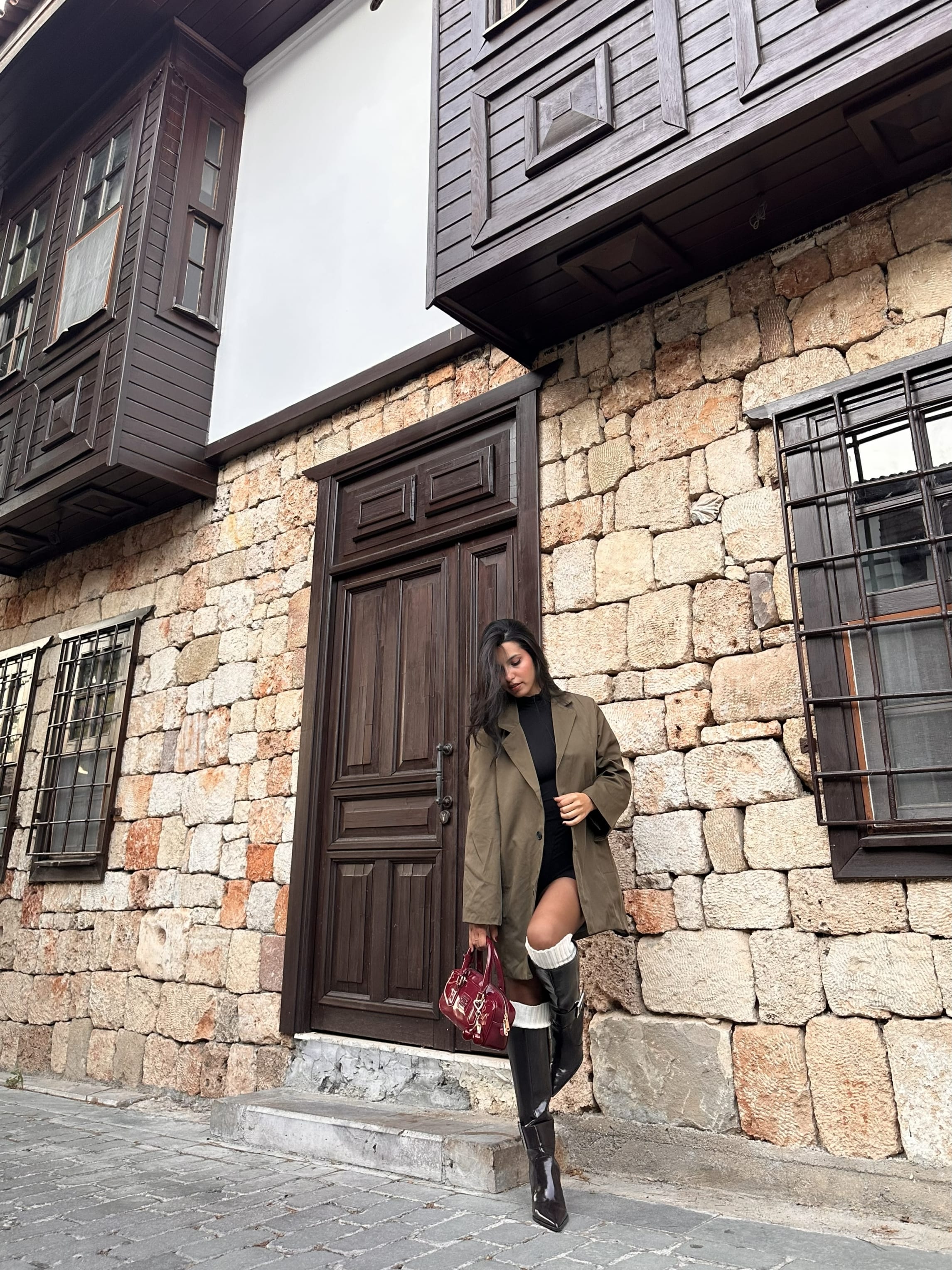 903 Muadil Premium Kısa Trençkot - Haki