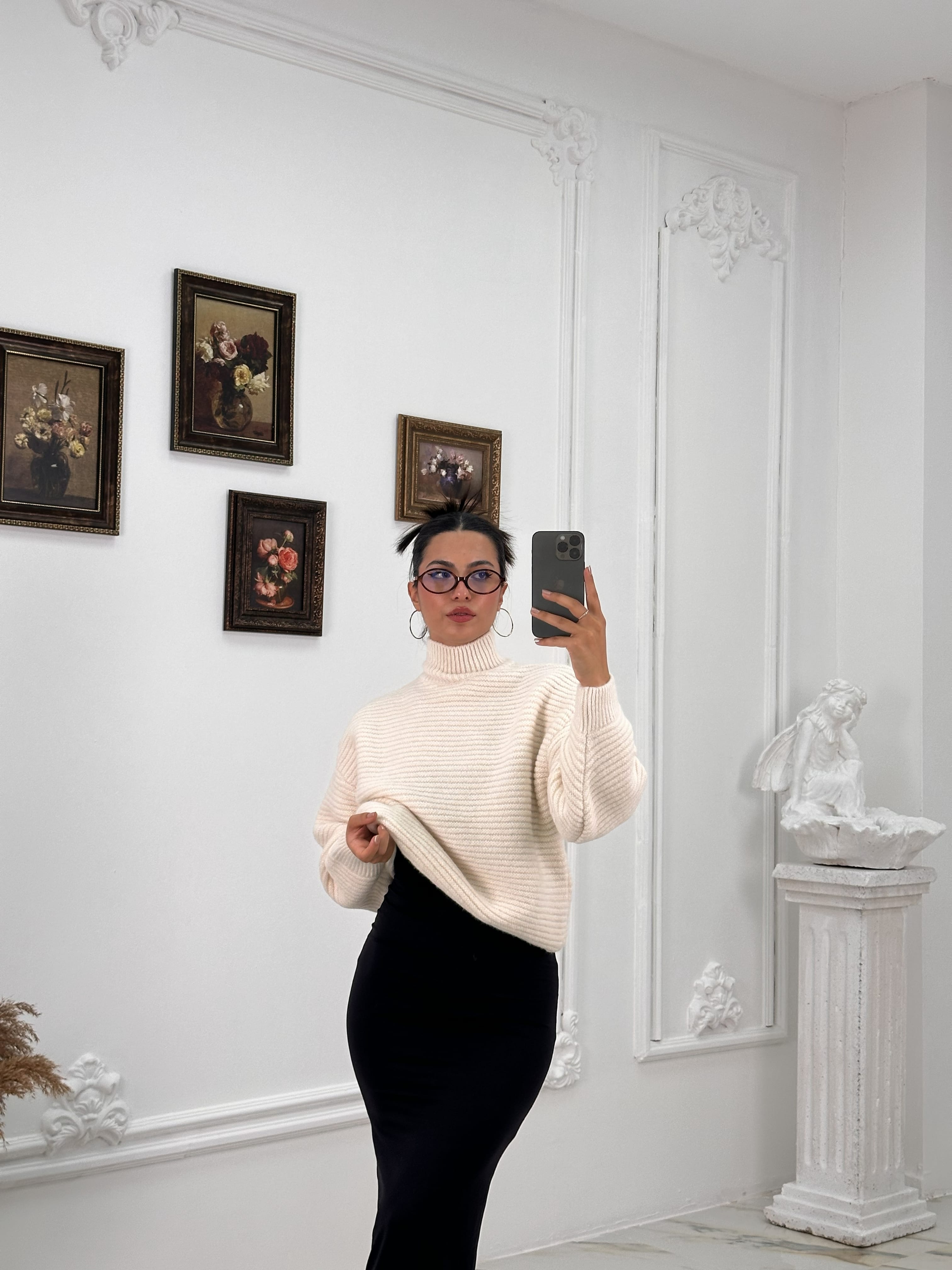 346 Muadil Premium Pamuk Boyunlu Kazak
