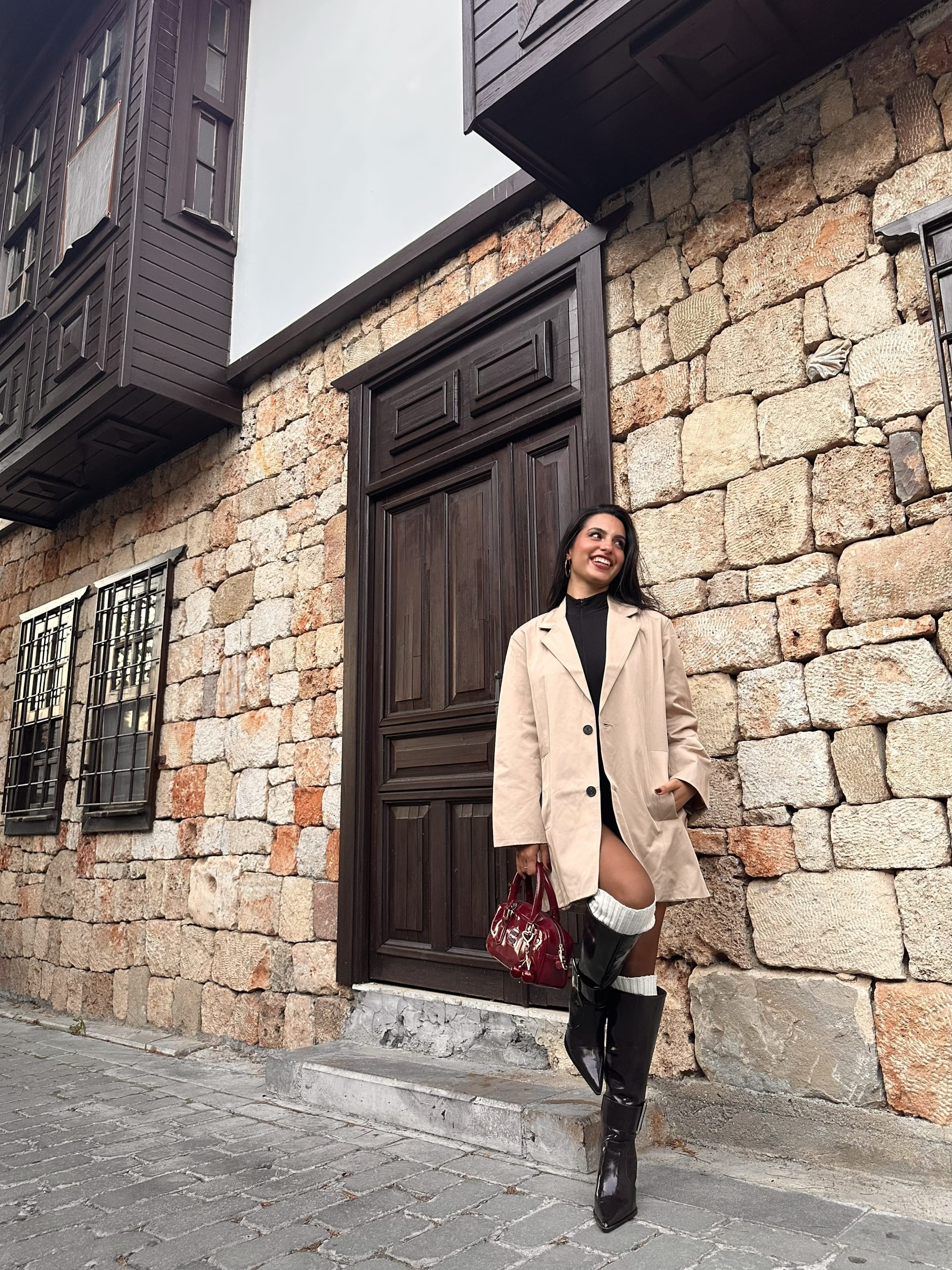 903 Muadil Premium Kısa Trençkot - Bej
