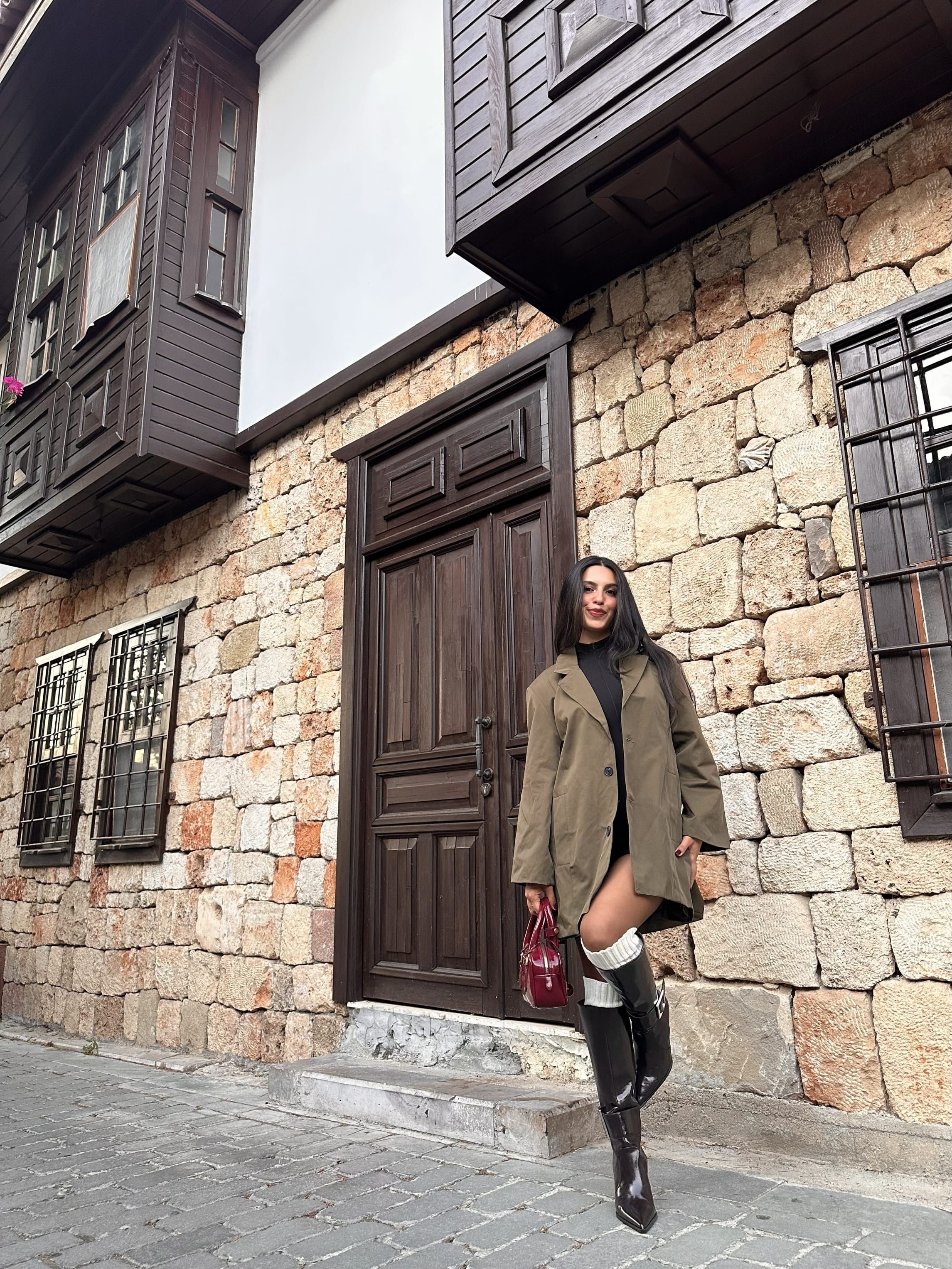 903 Muadil Premium Kısa Trençkot - Haki