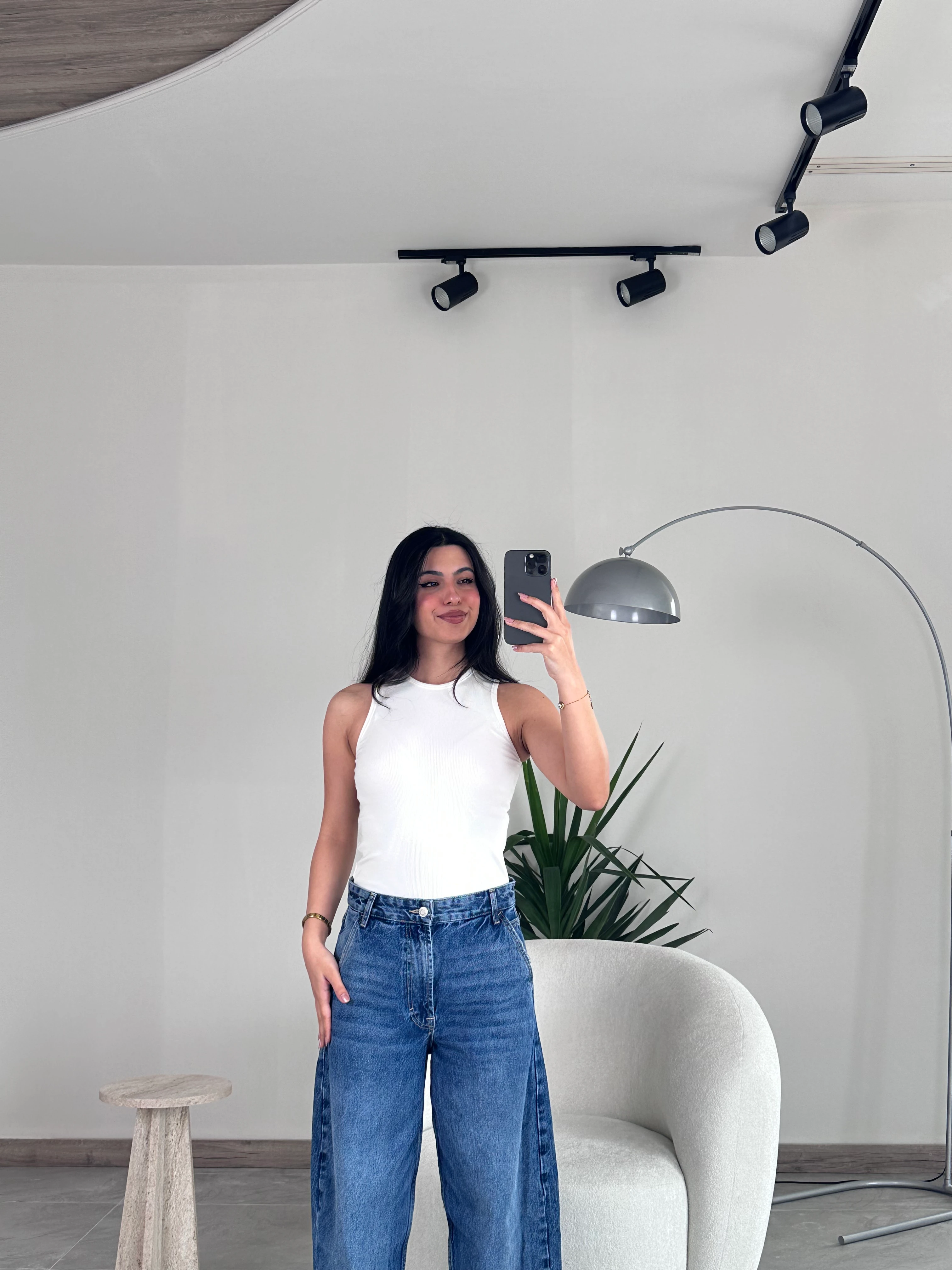 Muadil Premium Kumaş Beyaz Basic Atlet