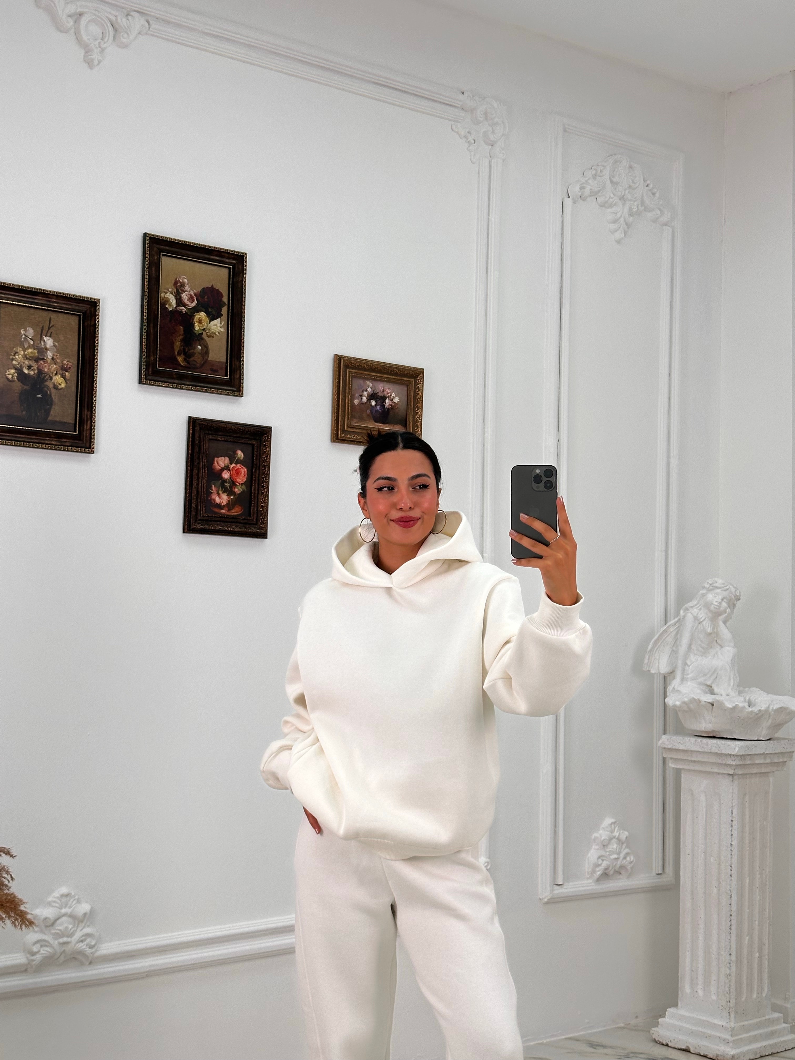 633 Muadil Oversize Şardonlu Hoodie Takım